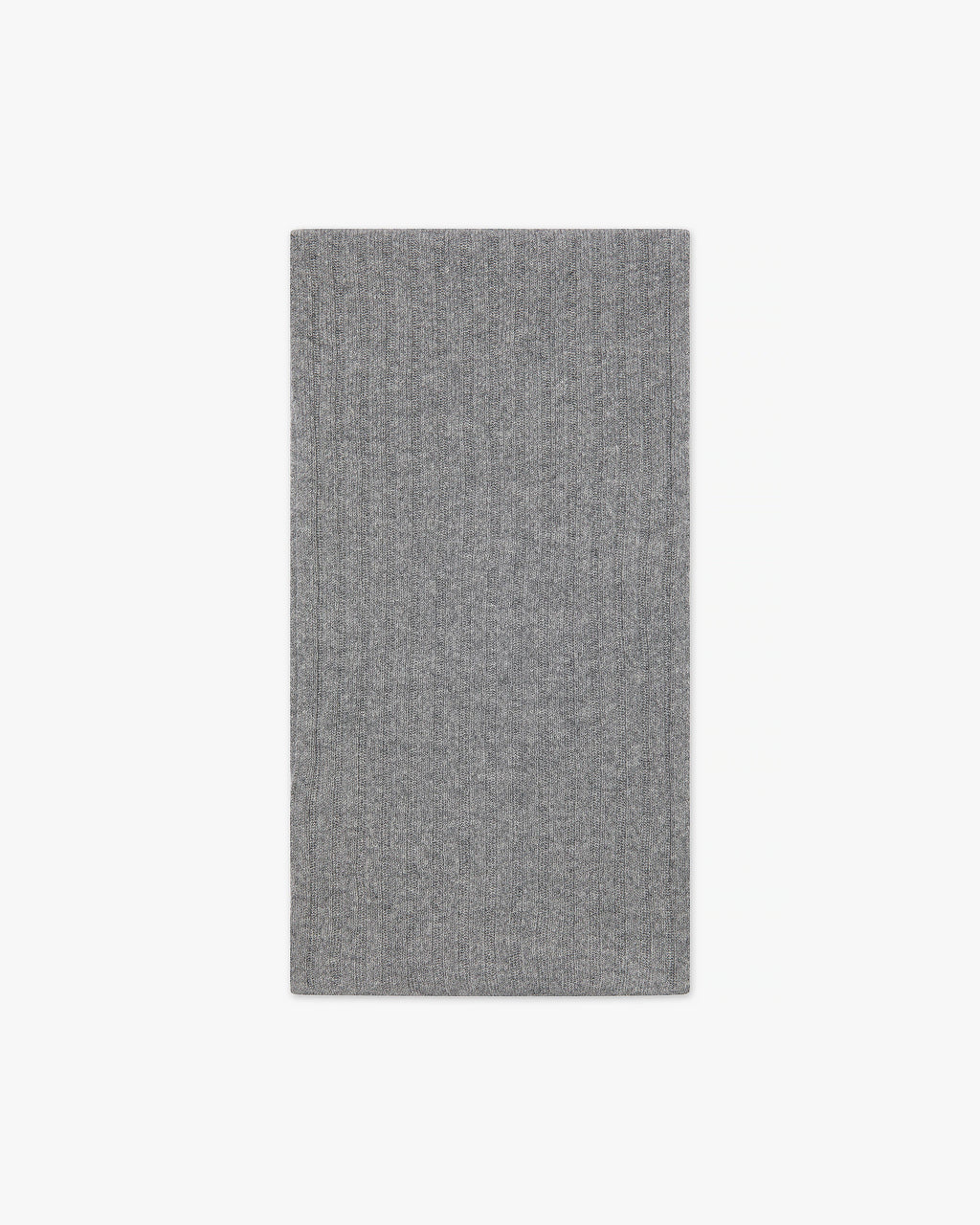 Men's Ribbed Scarf - Medium Grey Cashmere