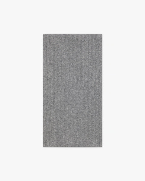 Men's Ribbed Scarf - Medium Grey Cashmere