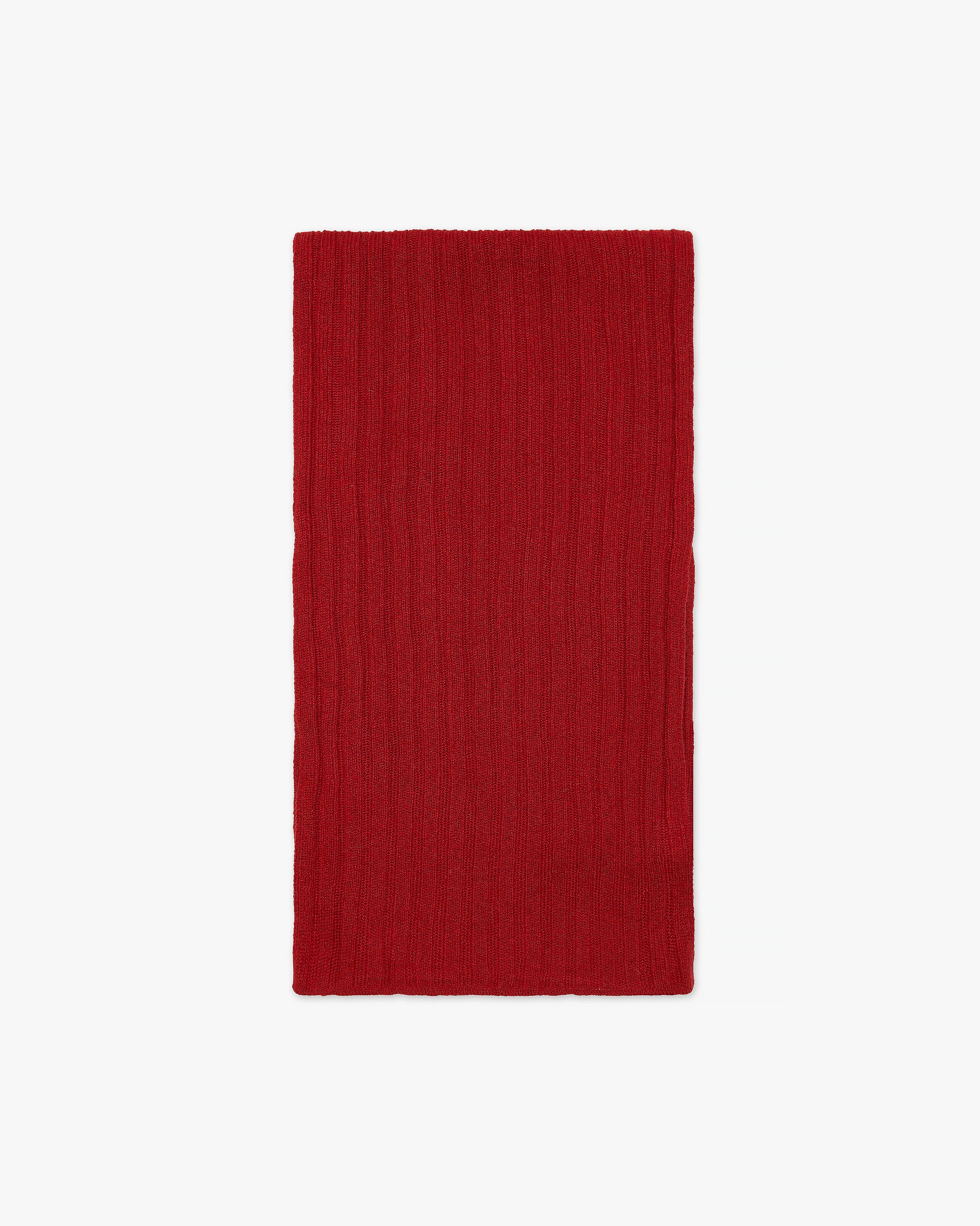 Men's Ribbed Scarf - Red Cashmere