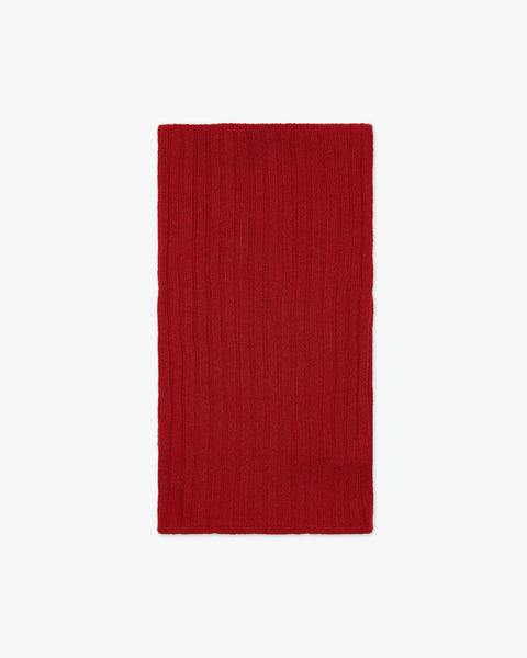 Men's Ribbed Scarf - Red Cashmere