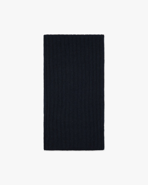 Men's Ribbed Scarf - Night Blue Cashmere