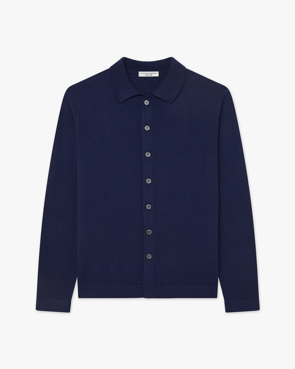 Men's Saxon Knit Shirt - Blue Merino