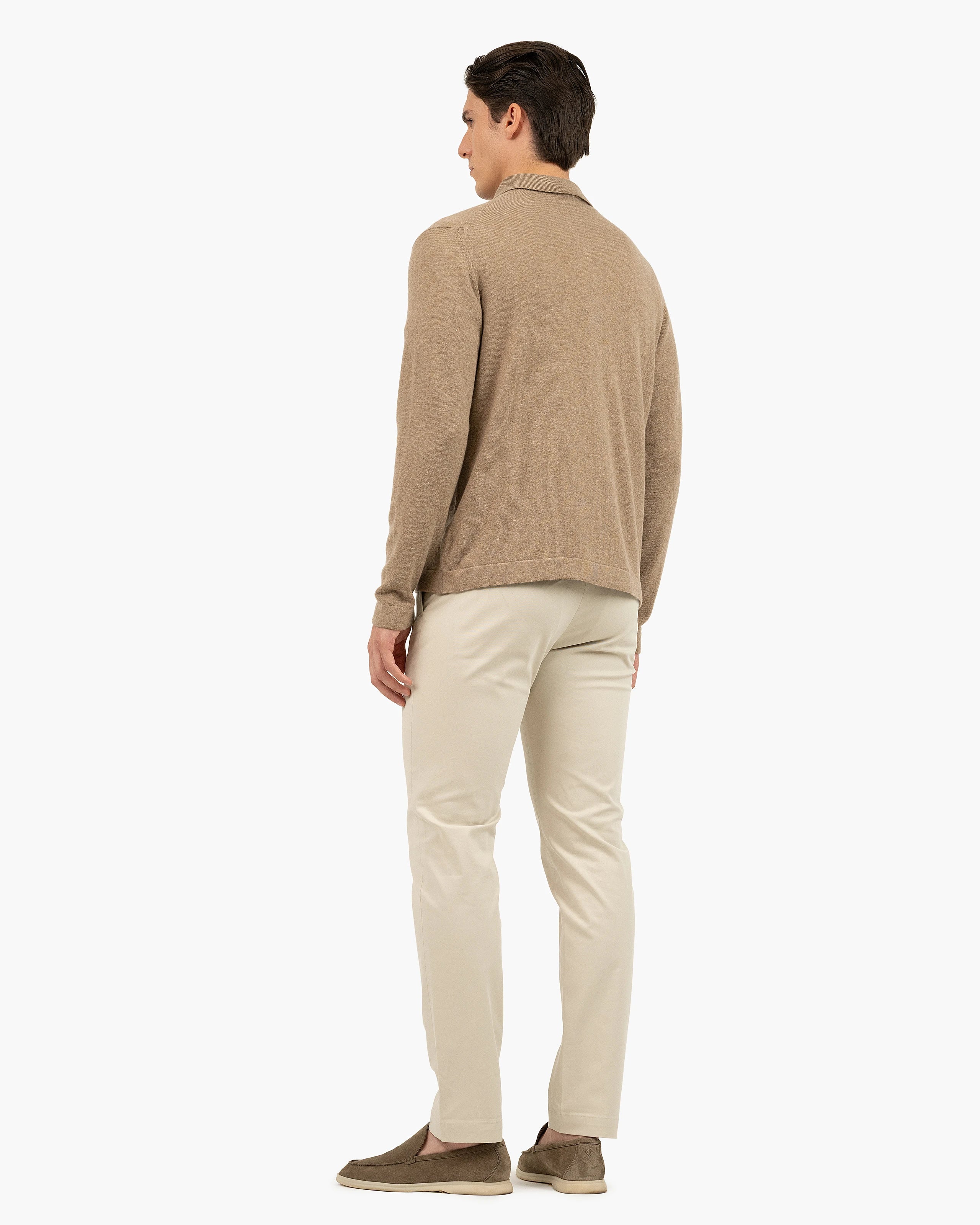 Men's Saxon Knit Shirt - Hazelnut Merino