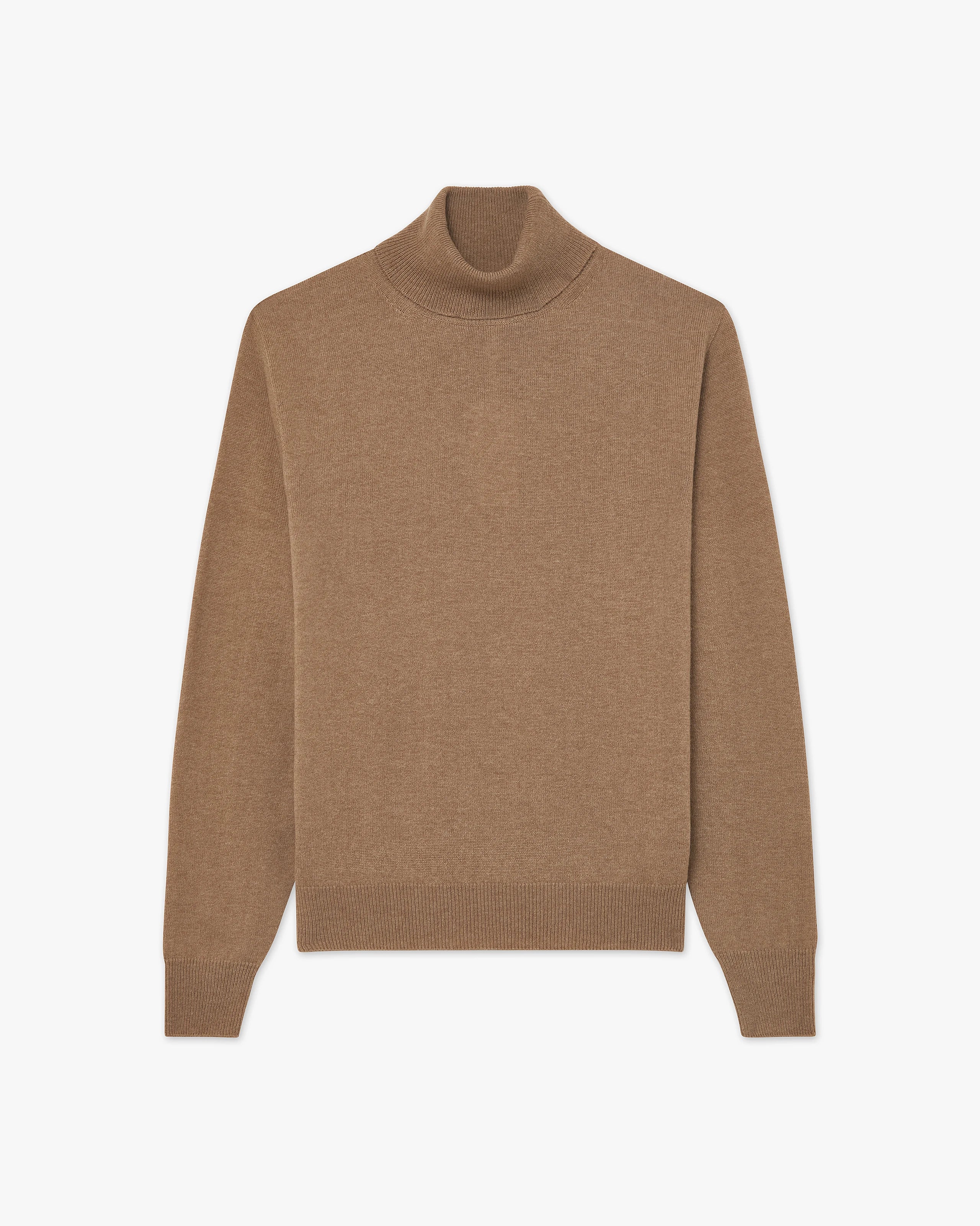 Men's Saxon Turtleneck Sweater - Hazelnut Merino