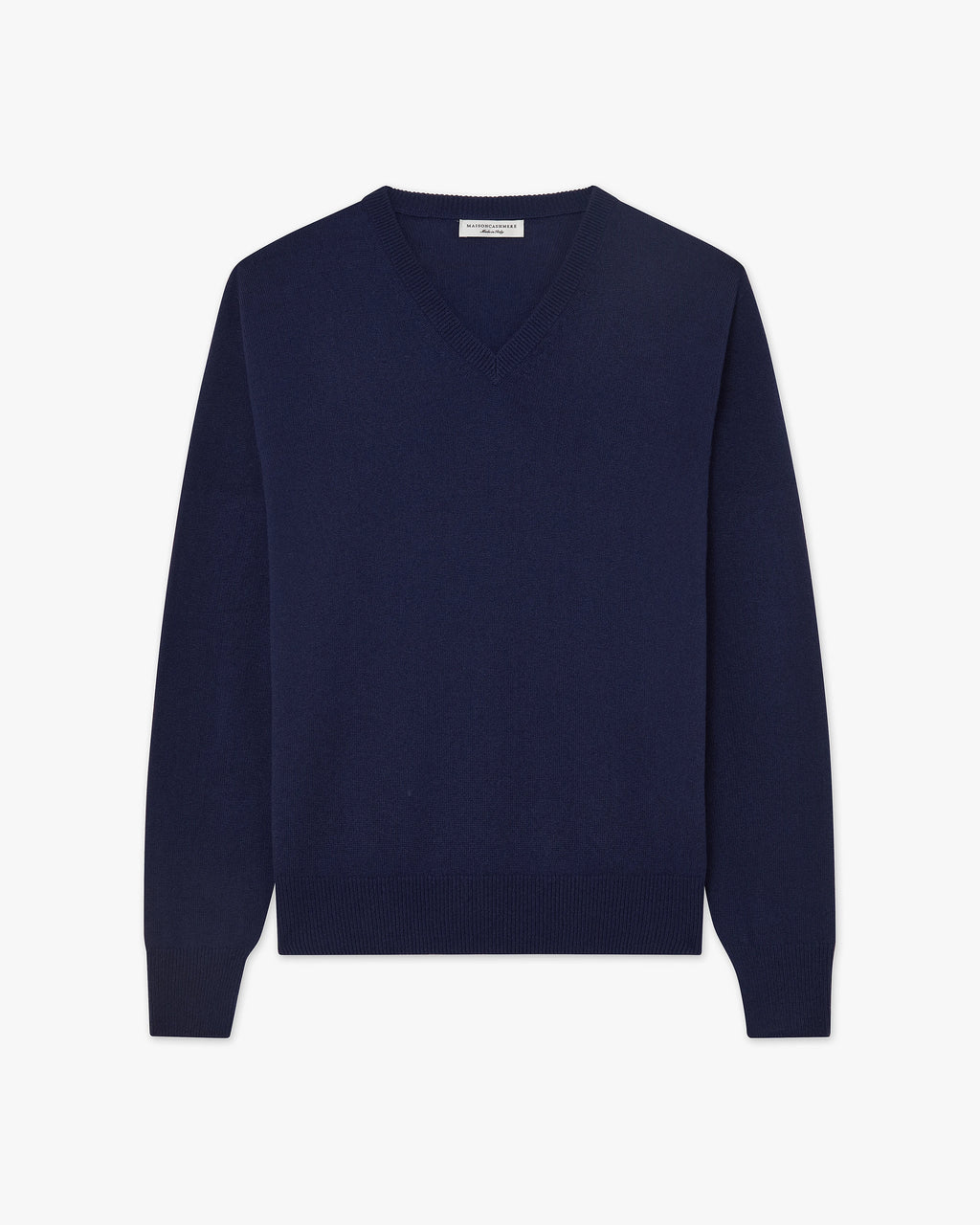 Men's Saxon V-Neck Sweater - Blue Merino