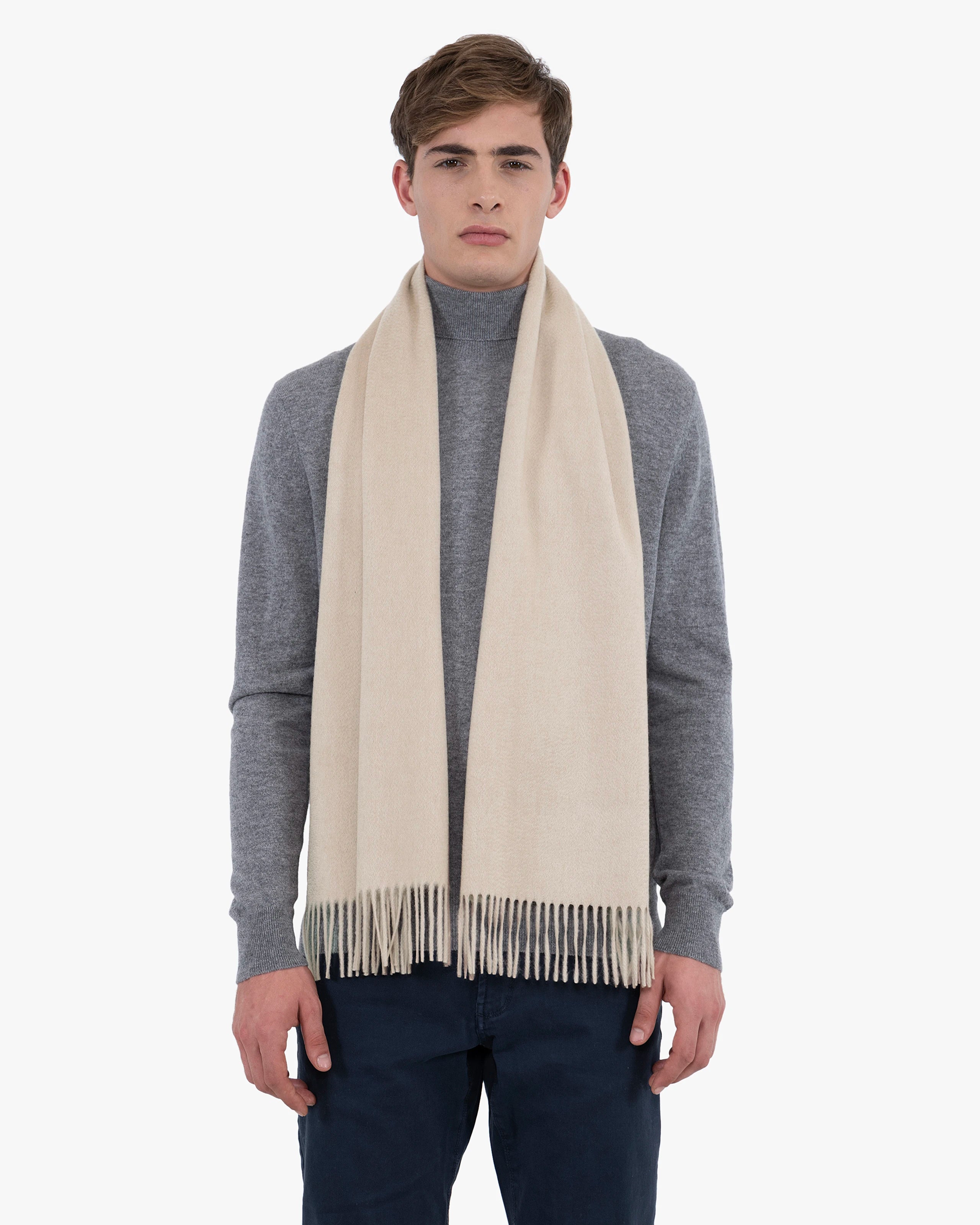 Men's Courmayeur Scarf - Beige Cashmere