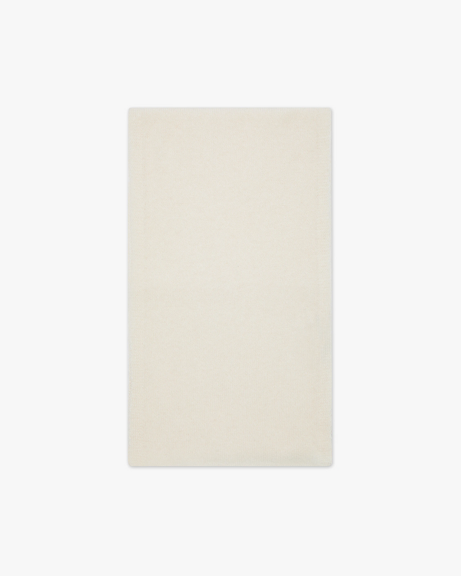 Men's Essential Scarf - White Cashmere