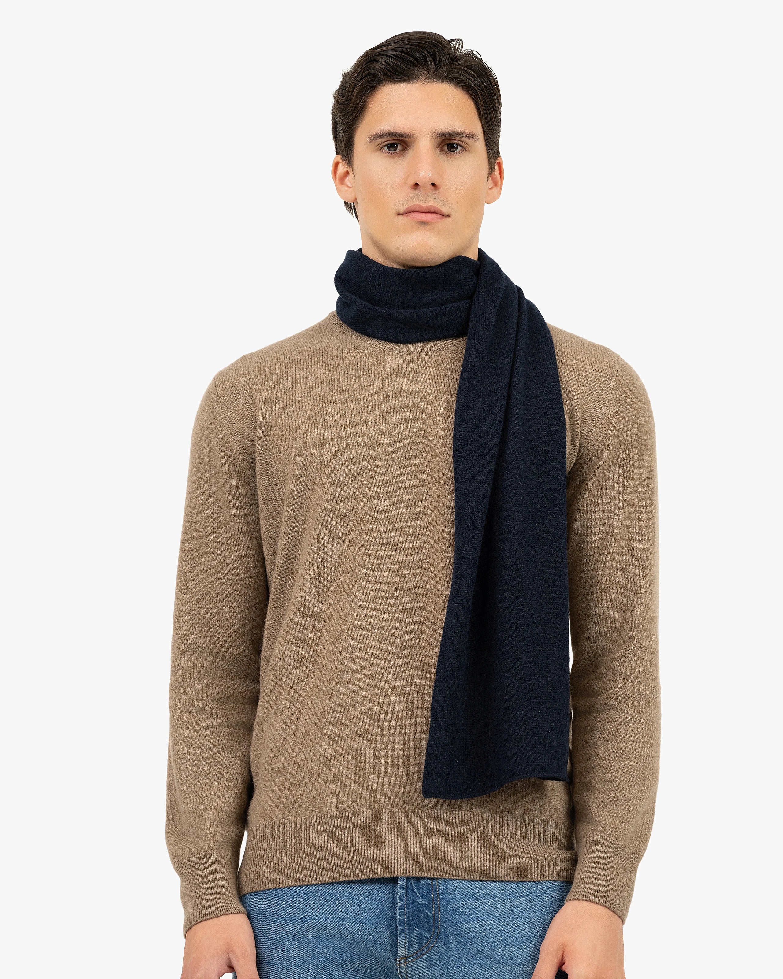 Essential Cashmere Scarf for Men - Night Blue