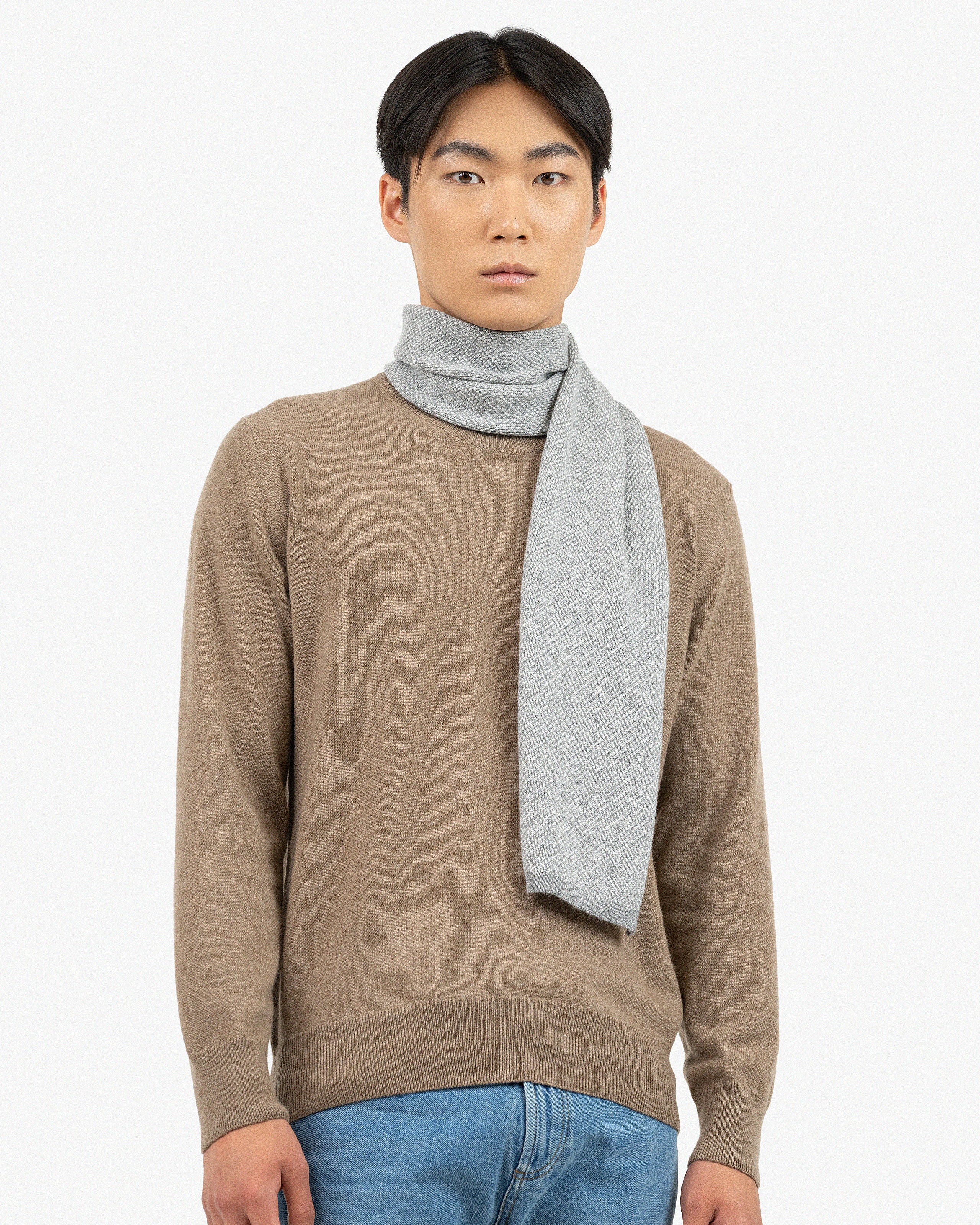 Men's San Carlo Scarf - Medium Grey Cashmere