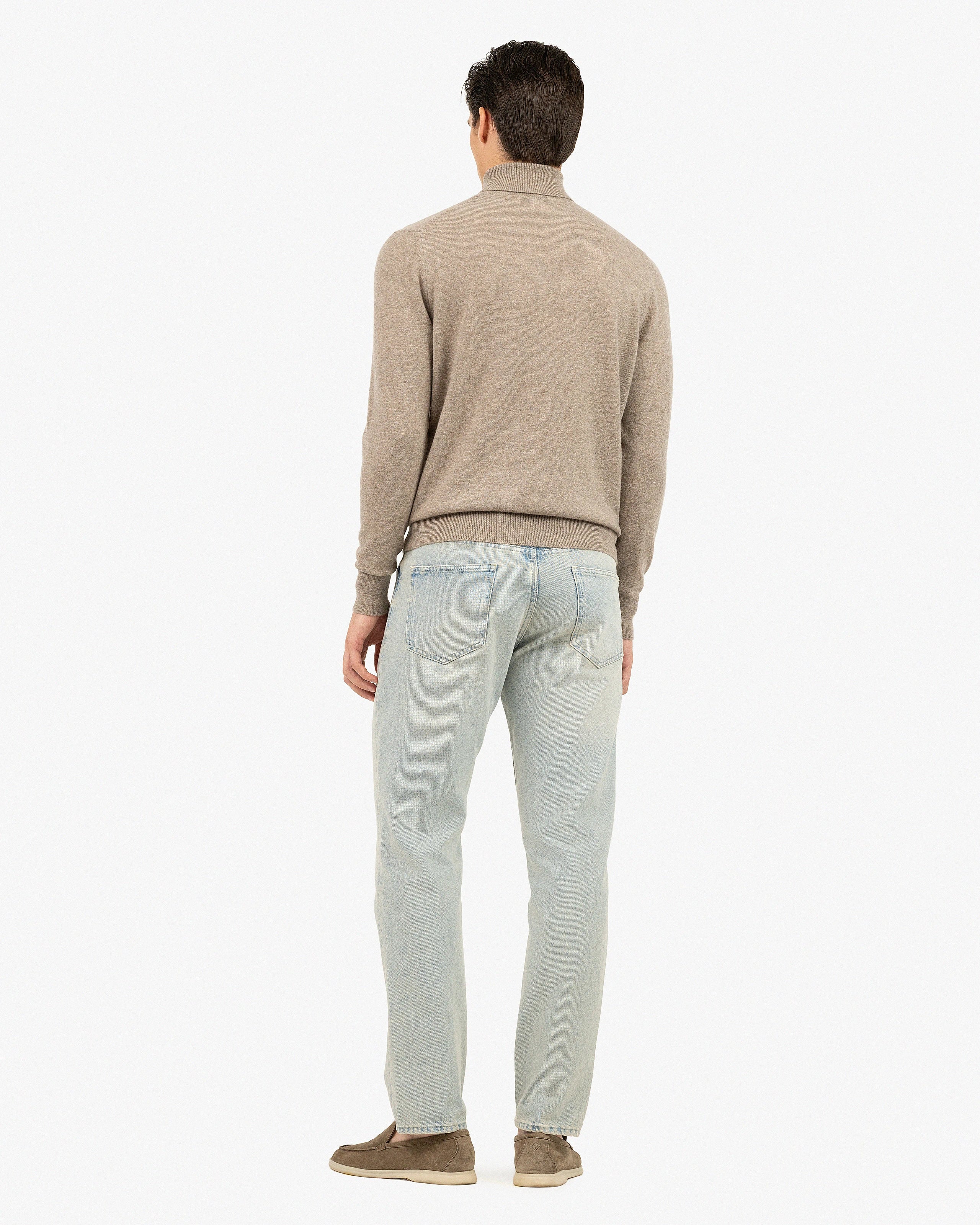 Men's Sevile Turtleneck Sweater - Taupe Cashmere