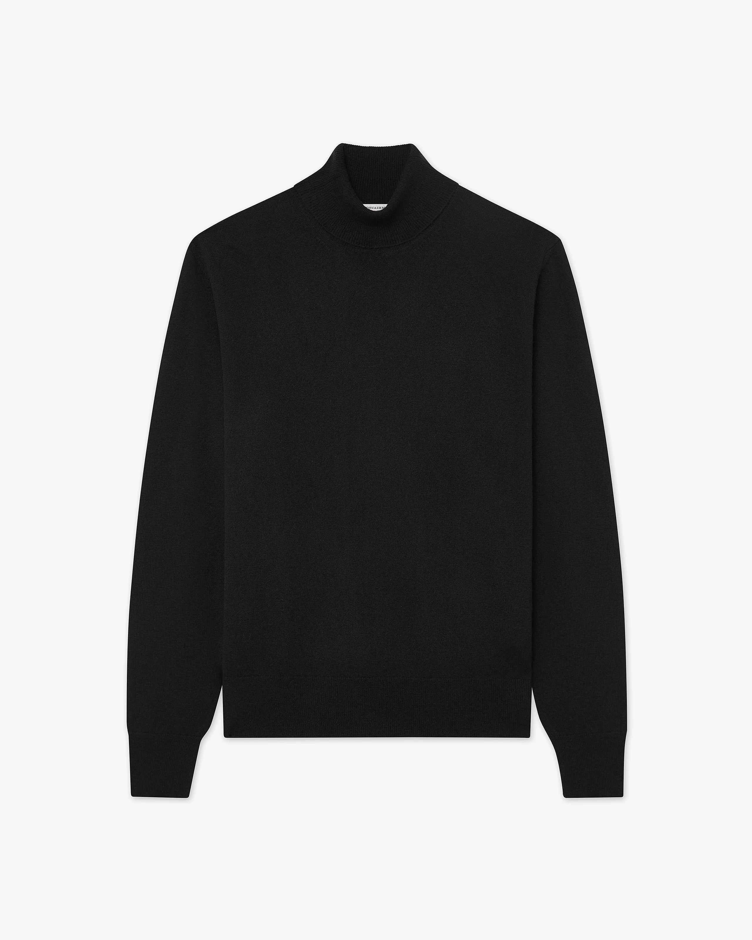 Men's Sevile Turtleneck Sweater - Black Cashmere