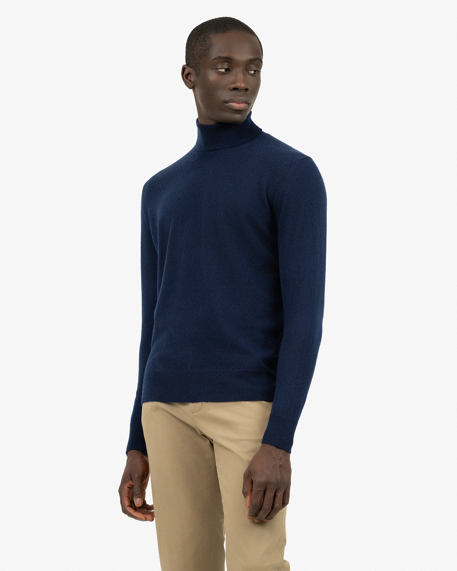 Men's Sevile Turtleneck Sweater - Blue Cashmere