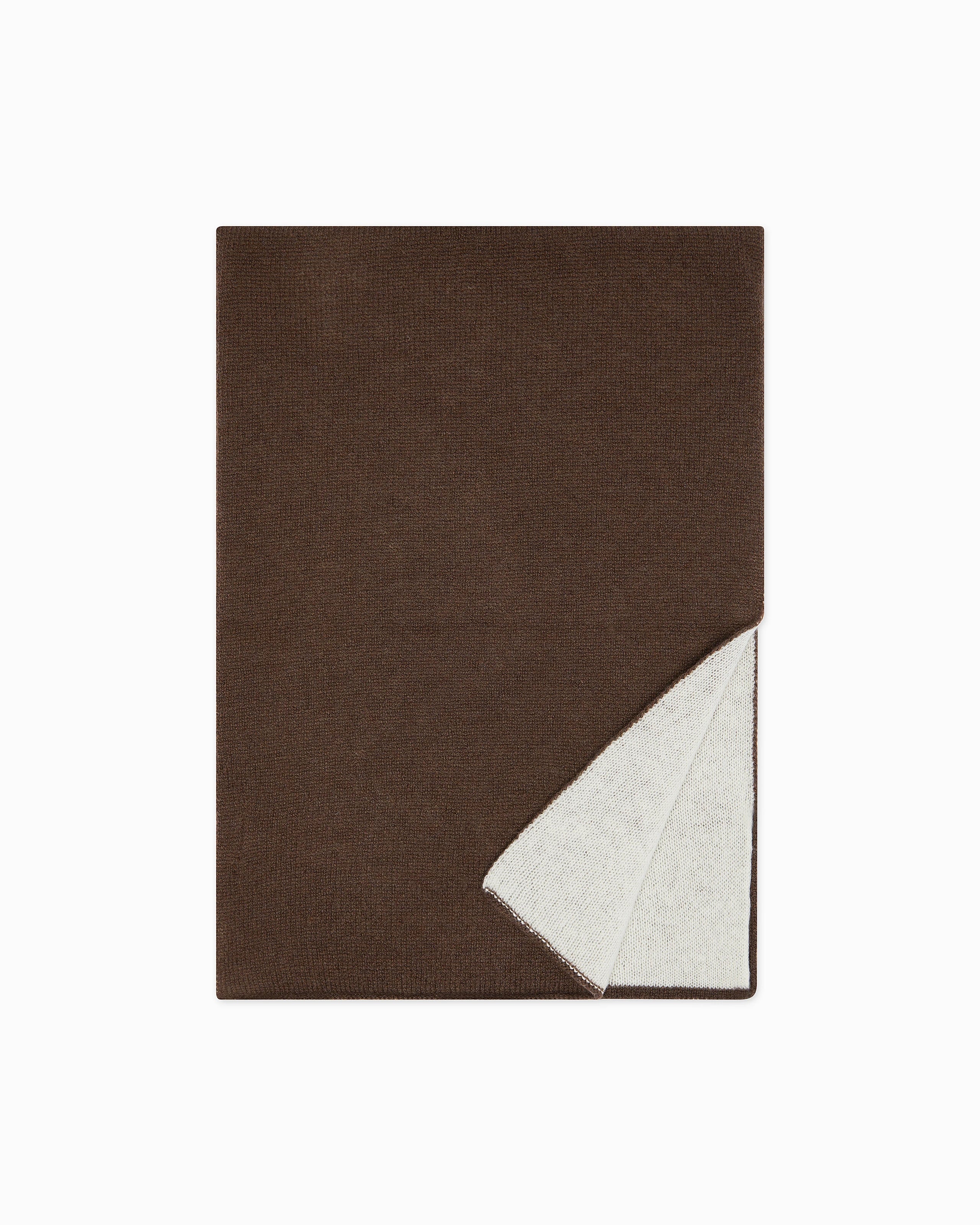 Men's Two-Tone Scarf - Brown Cashmere