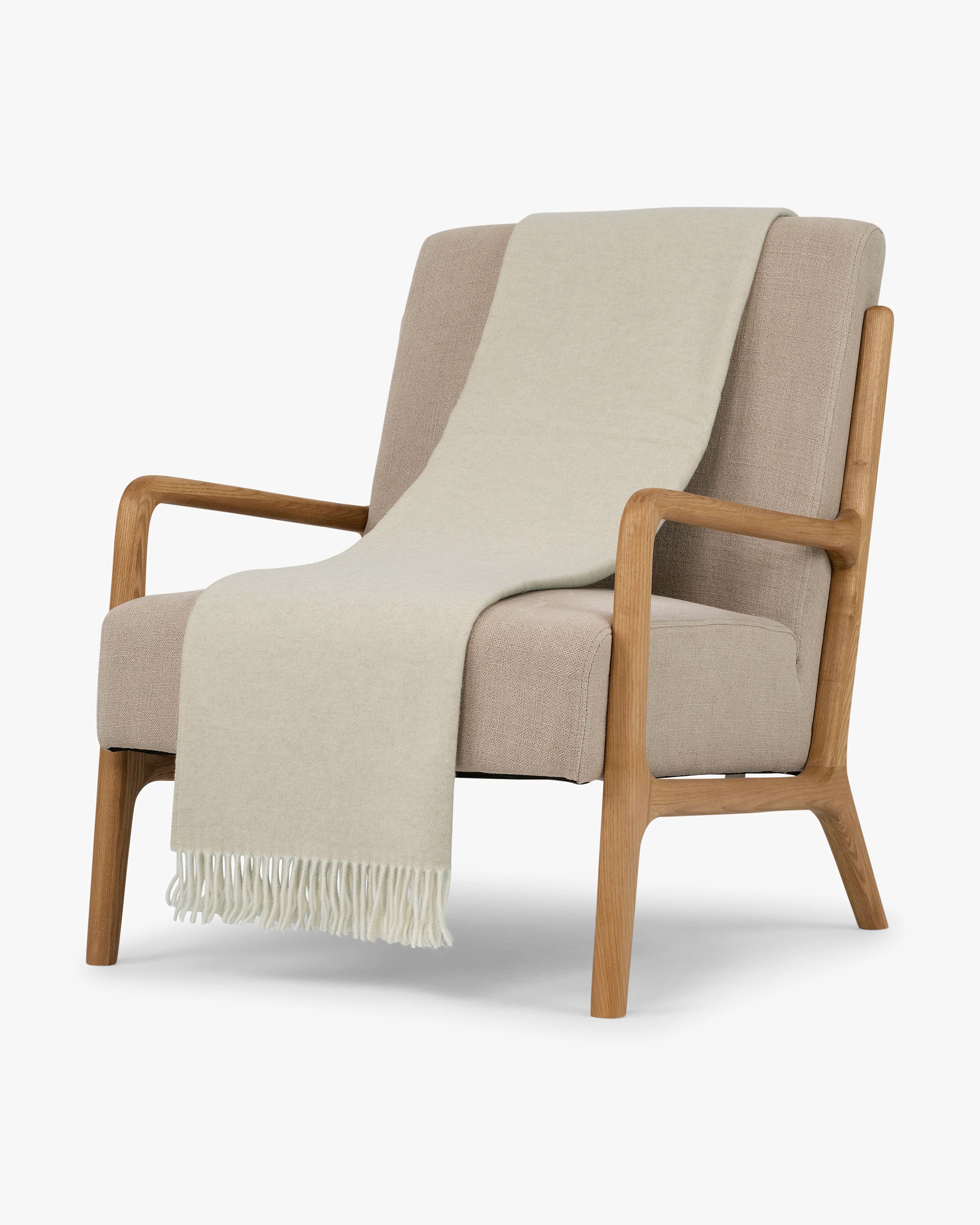 Merano Throw - White Merino / Cashmere