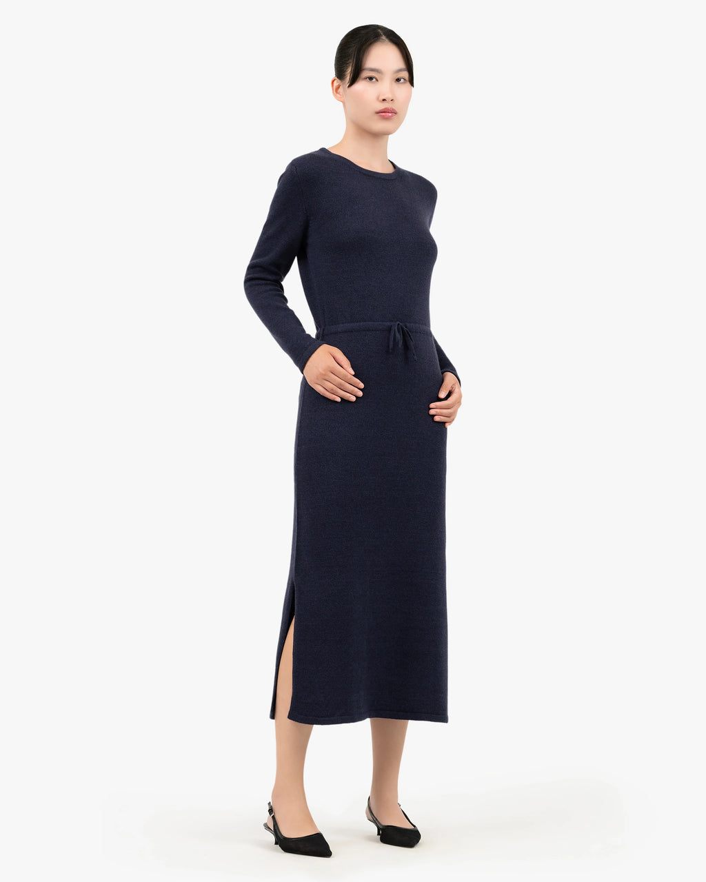 Siena Midi Dress - Blue Merino / Cashmere