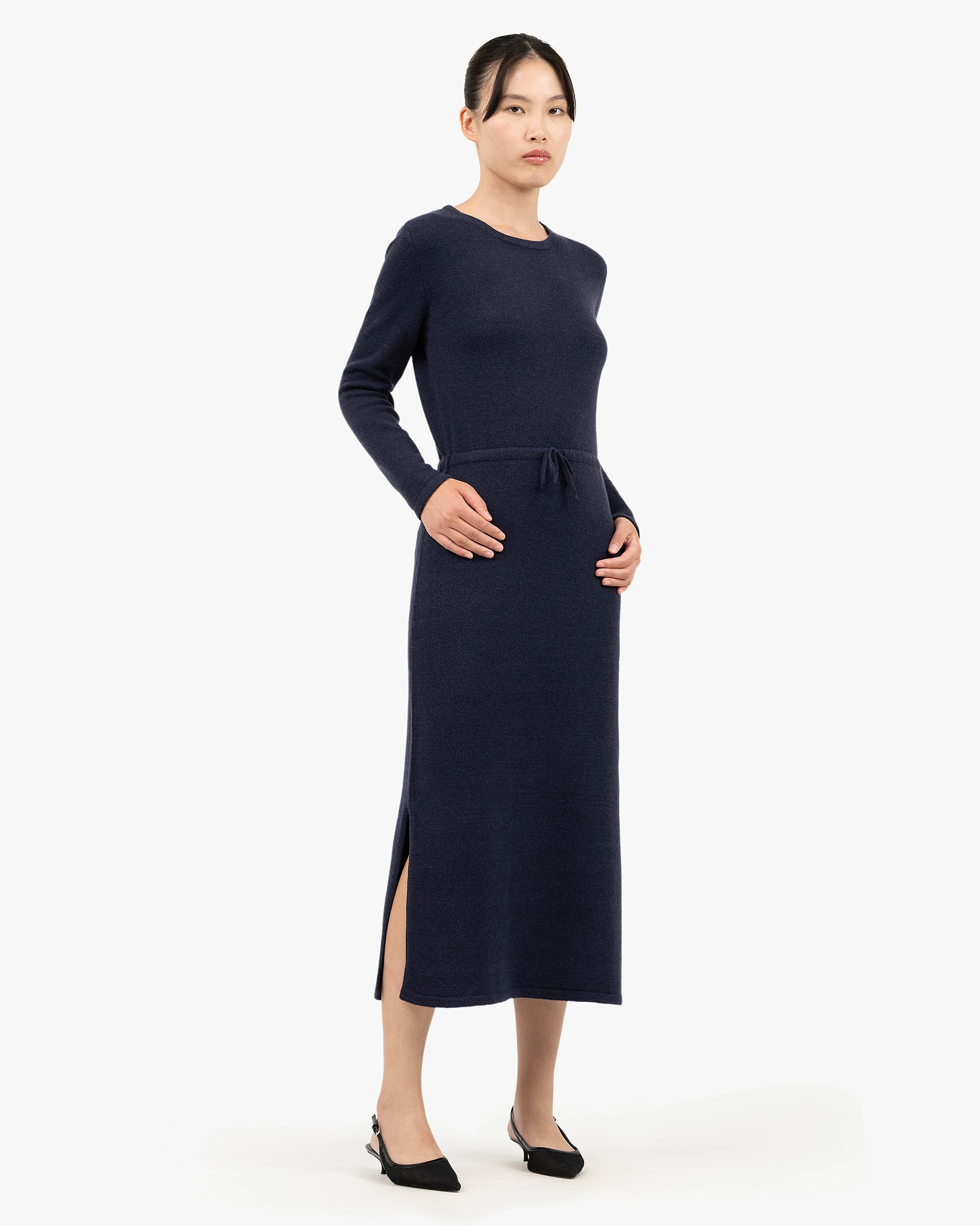 Siena Midi Dress - Blue Merino / Cashmere