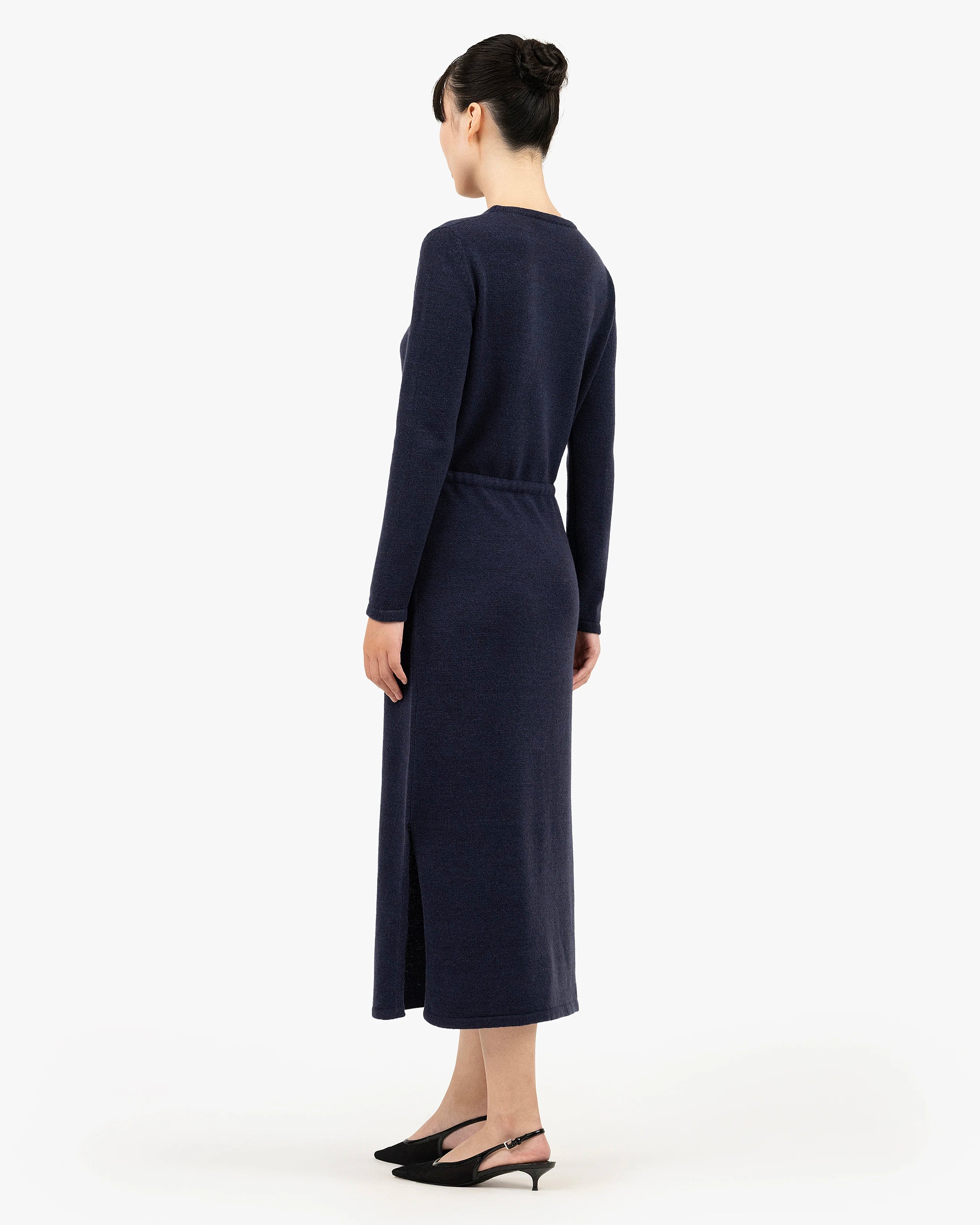 Siena Midi Dress - Blue Merino / Cashmere