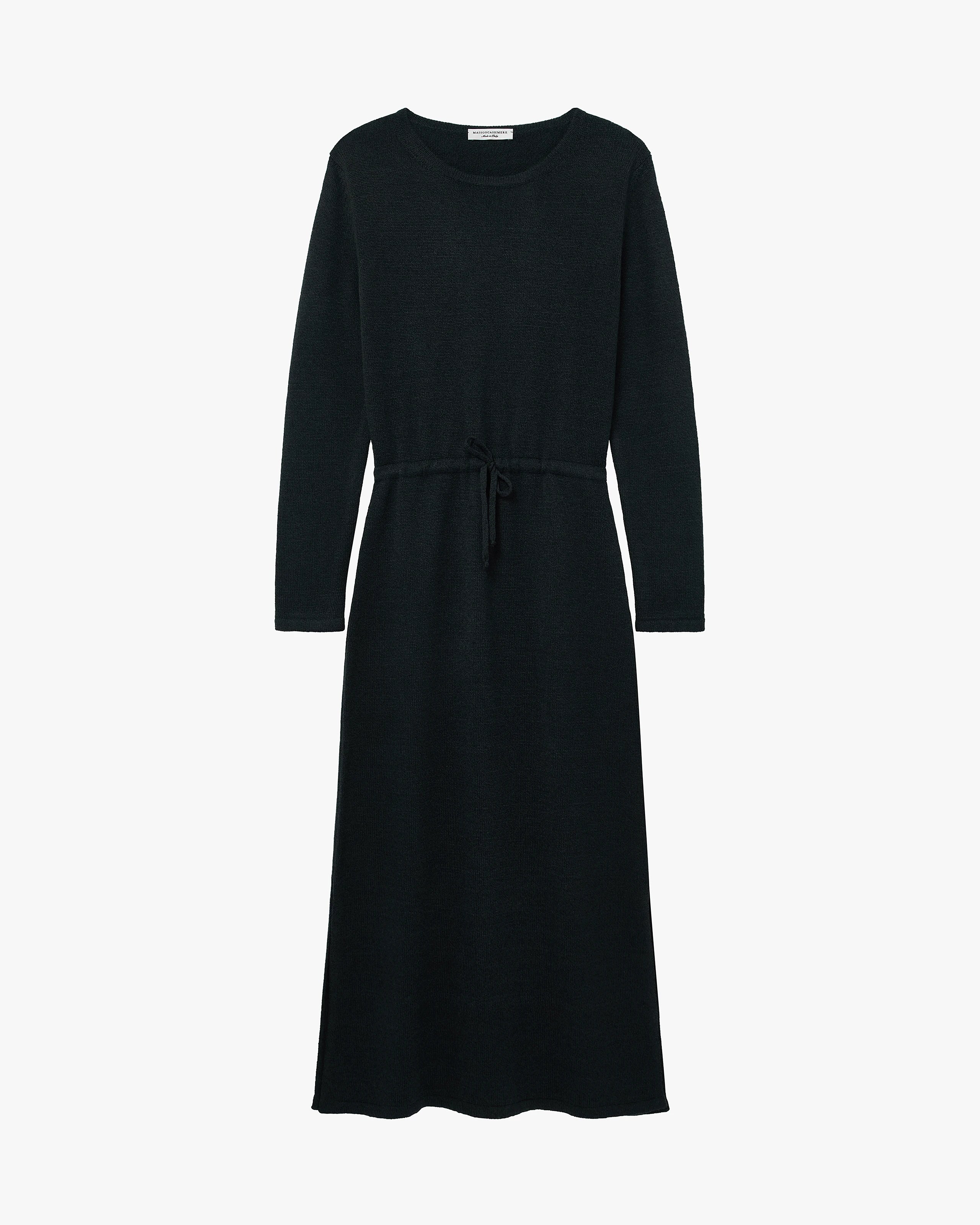 Siena Midi Dress - Black Merino / Cashmere