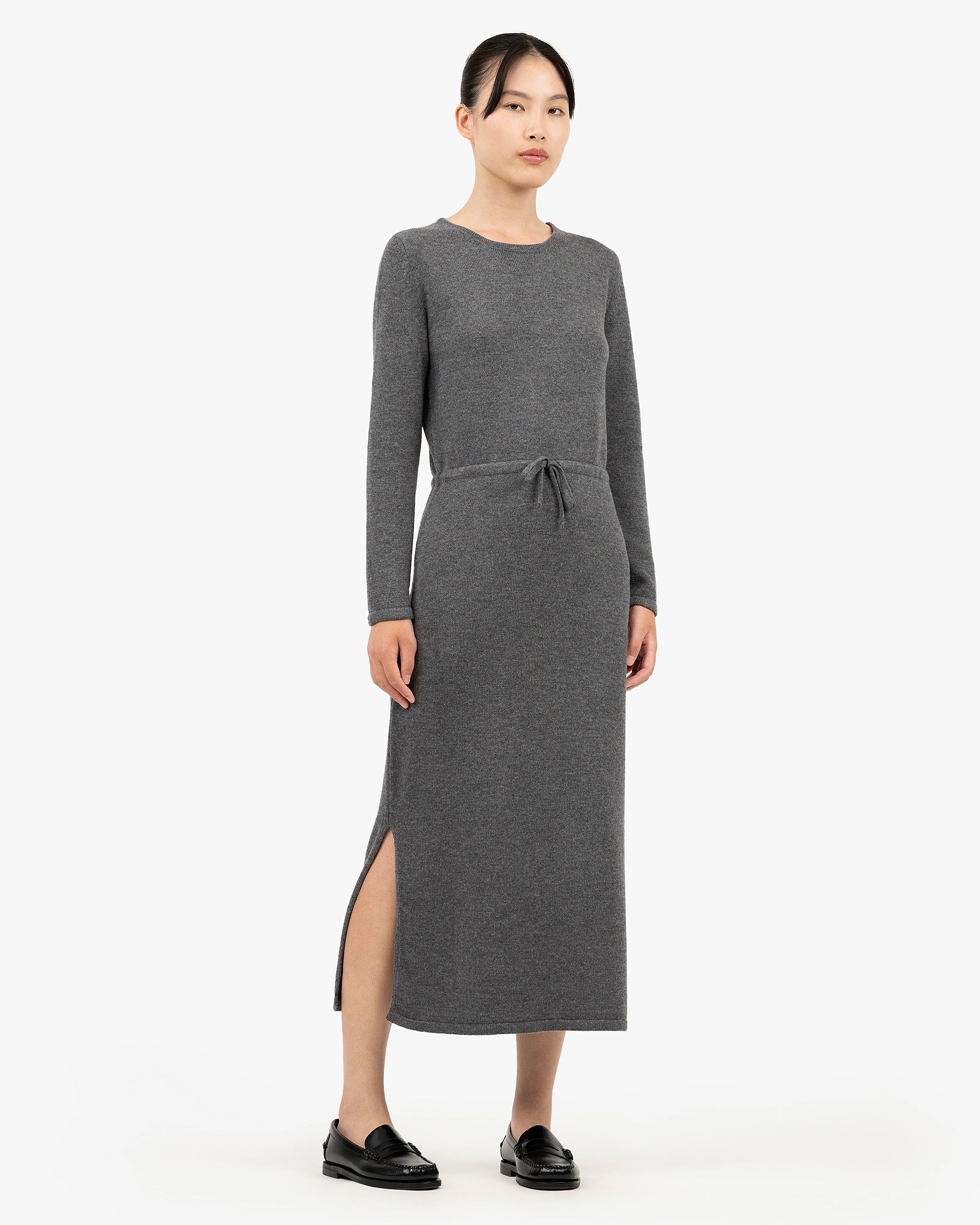 Siena Midi Dress - Medium Grey Merino / Cashmere