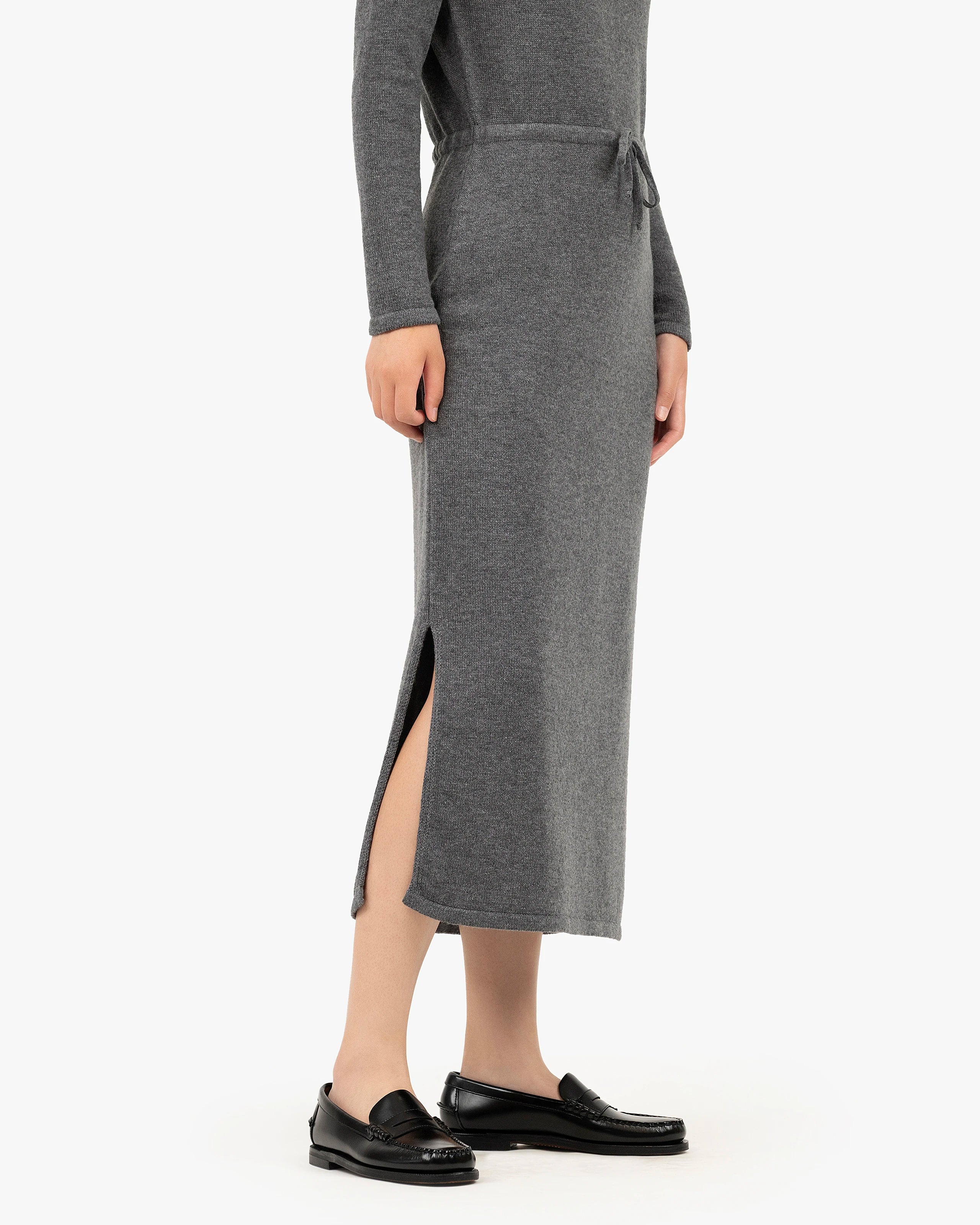 Siena Midi Dress - Medium Grey Merino / Cashmere