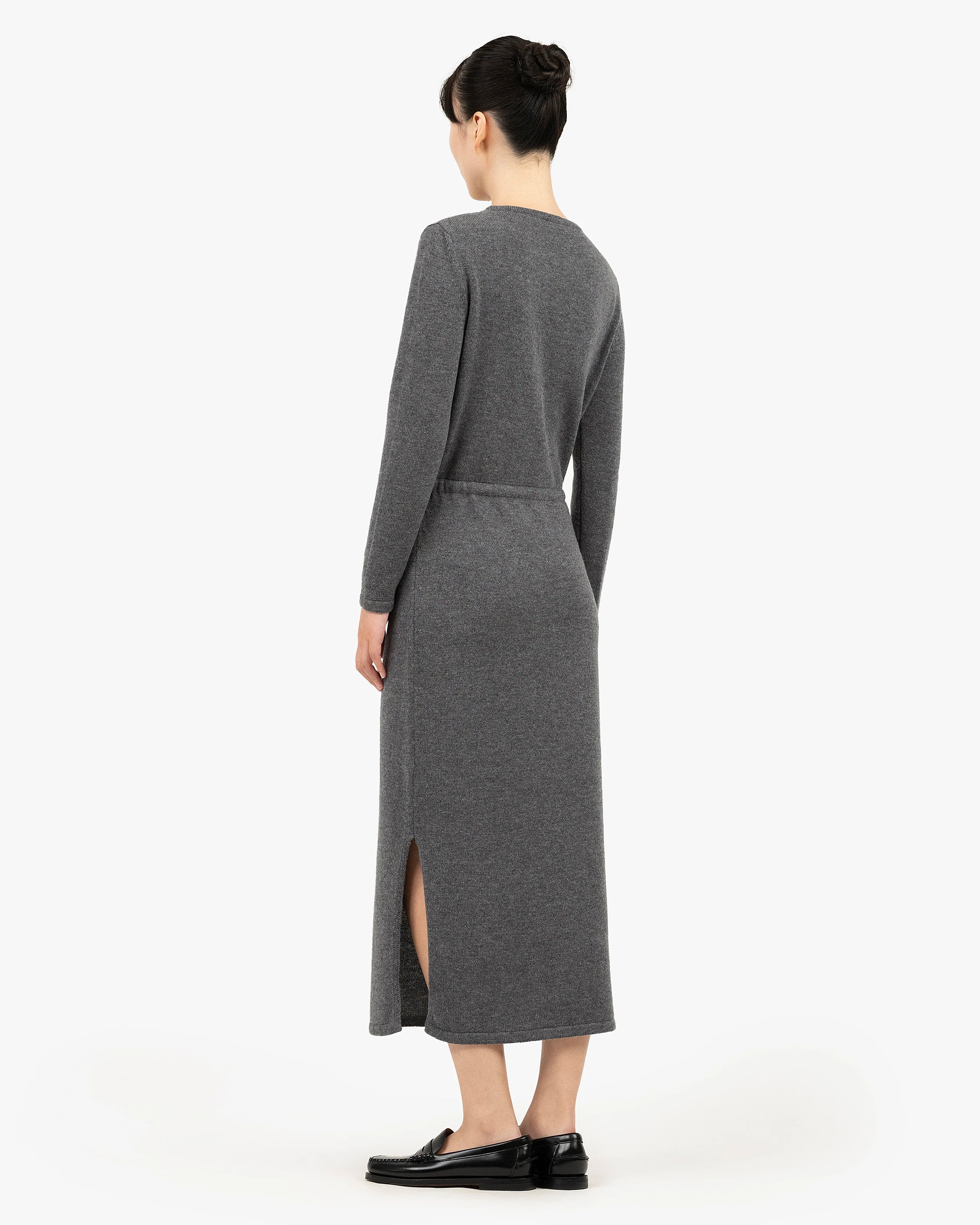 Siena Midi Dress - Medium Grey Merino / Cashmere