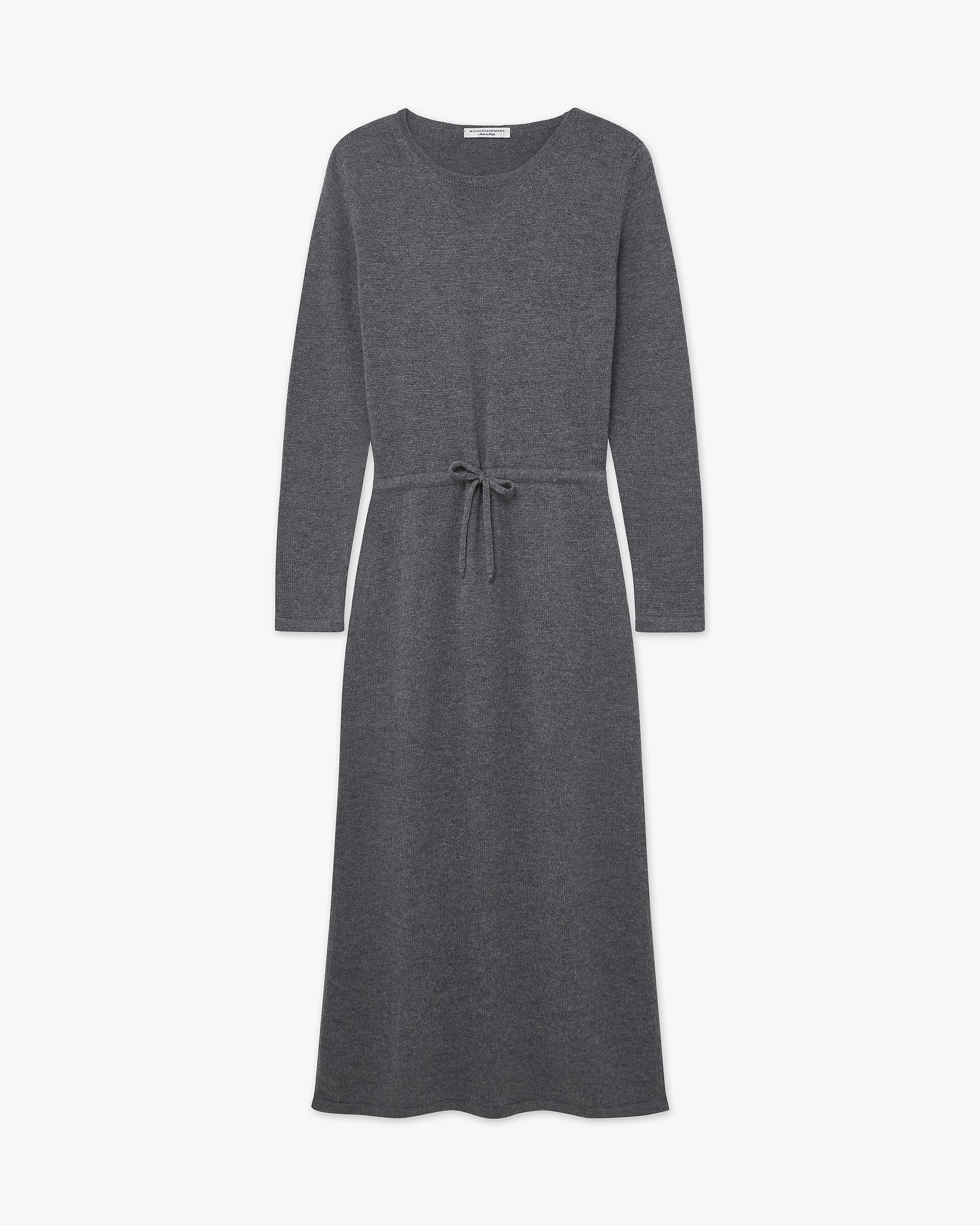 Siena Midi Dress - Medium Grey Merino / Cashmere