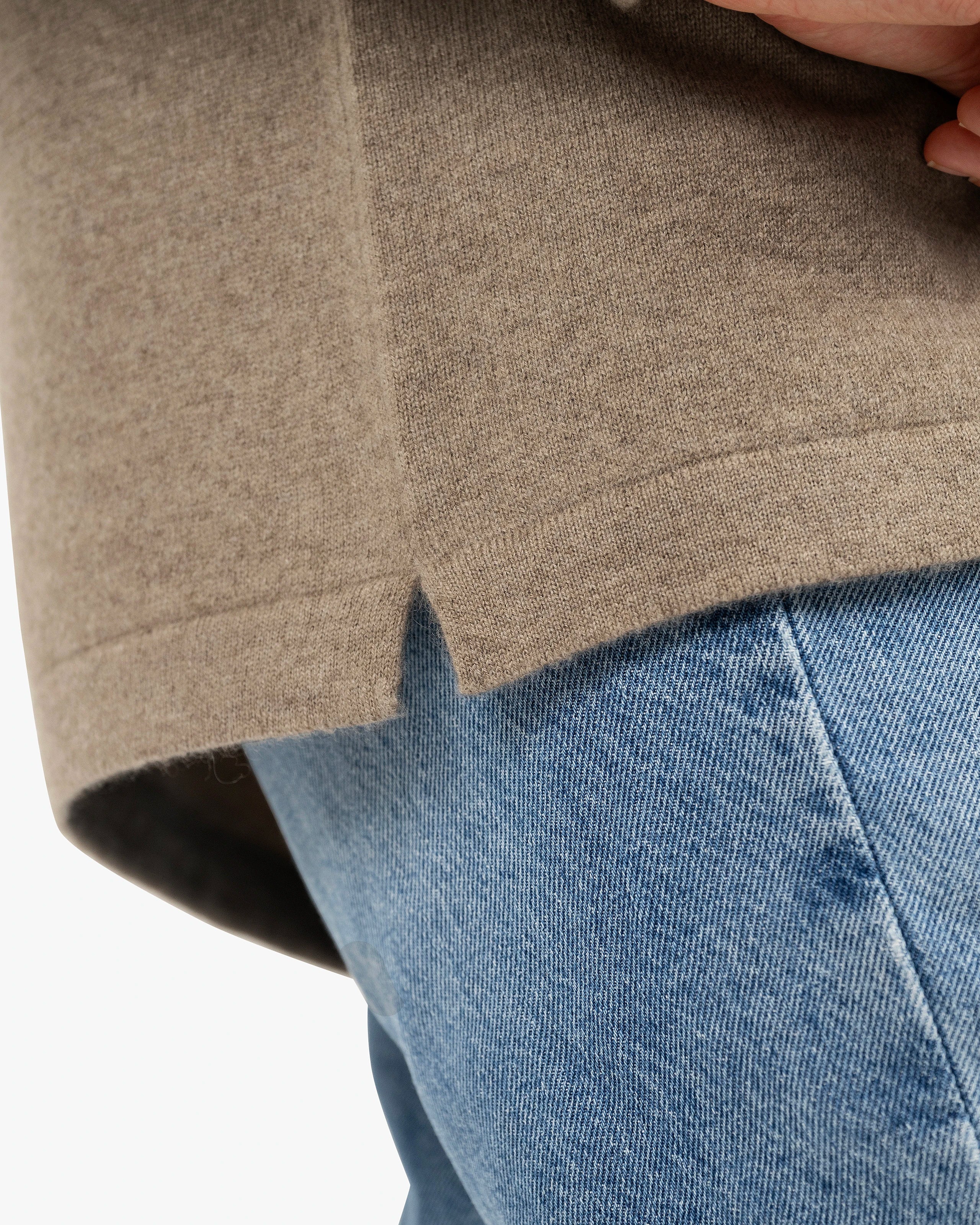 Mollis Boat Neck Sweater - Taupe Cashmere