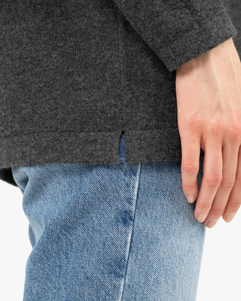 Mollis Boat Neck Sweater - Charcoal Cashmere