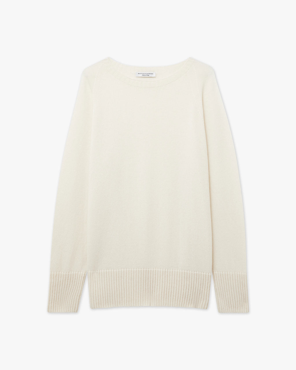 Mosel Maxi Boat Neck - White Cashmere