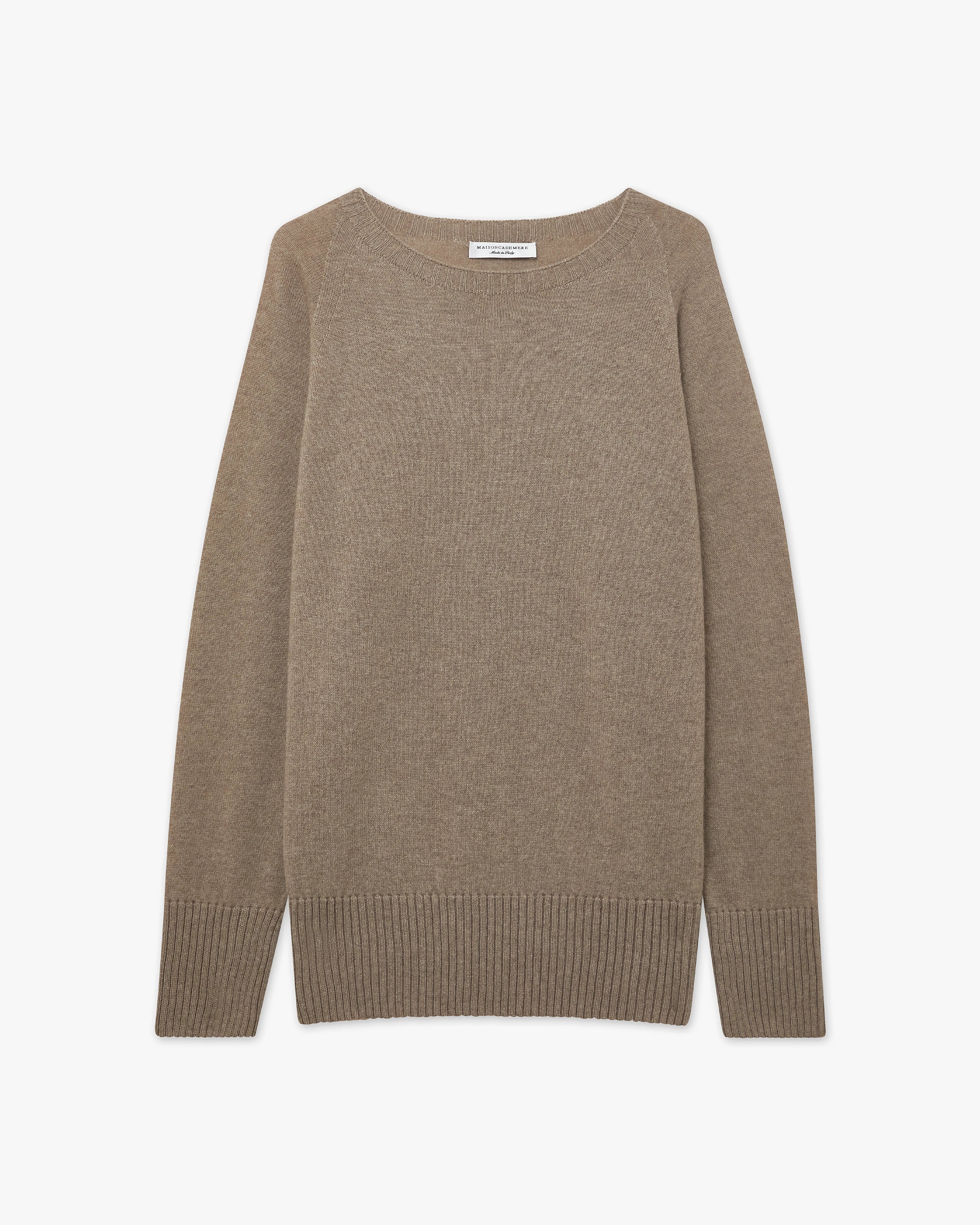 Mosel Maxi Boat Neck - Taupe Cashmere