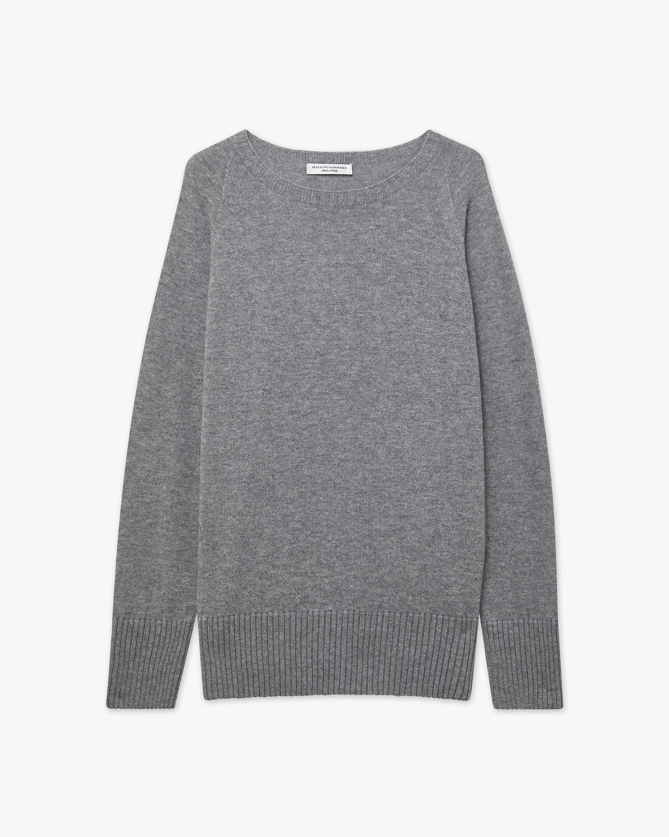 Mosel Maxi Boat Neck - Medium Grey Cashmere
