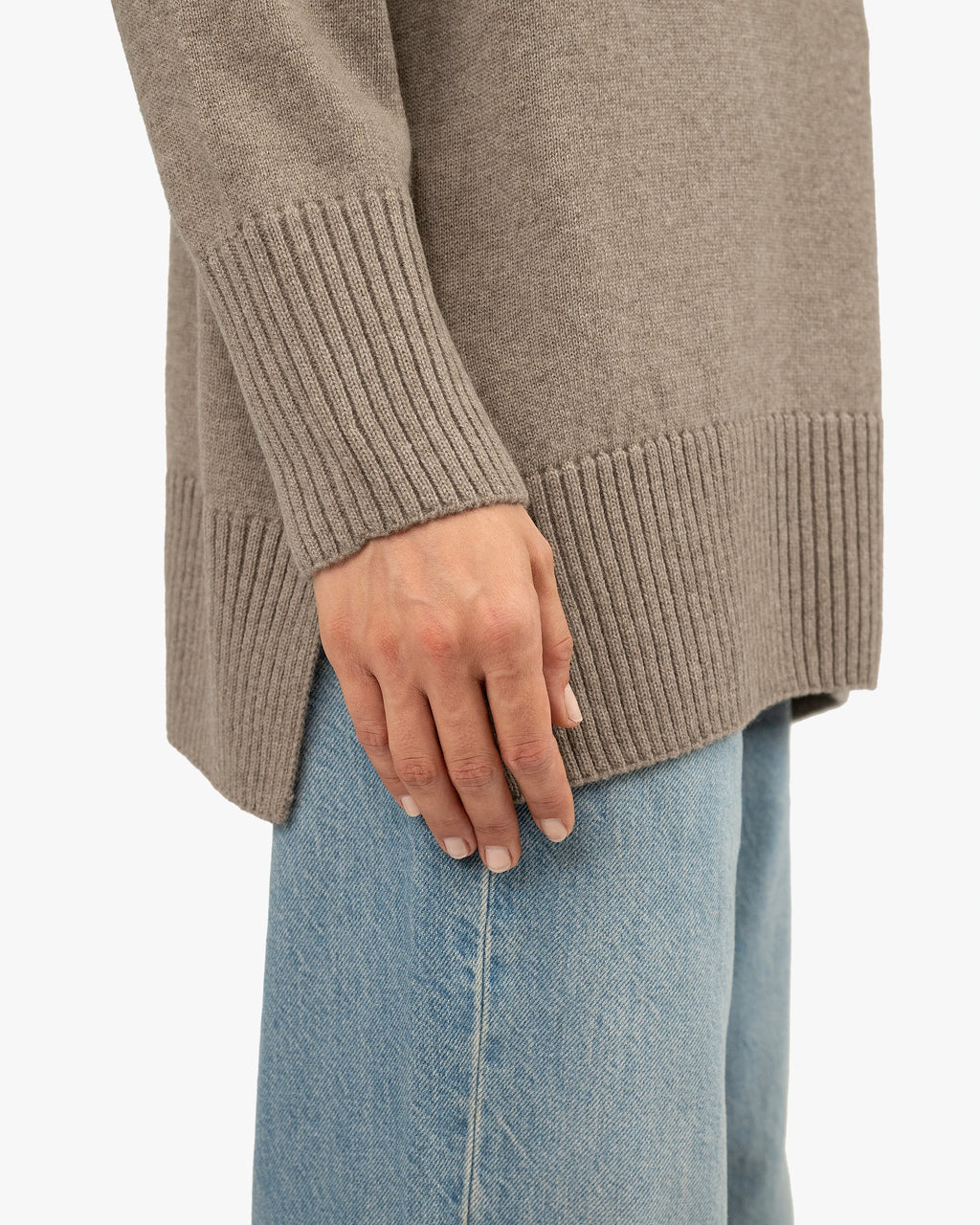 Mosel Maxi Turtleneck Sweater - Taupe Cashmere