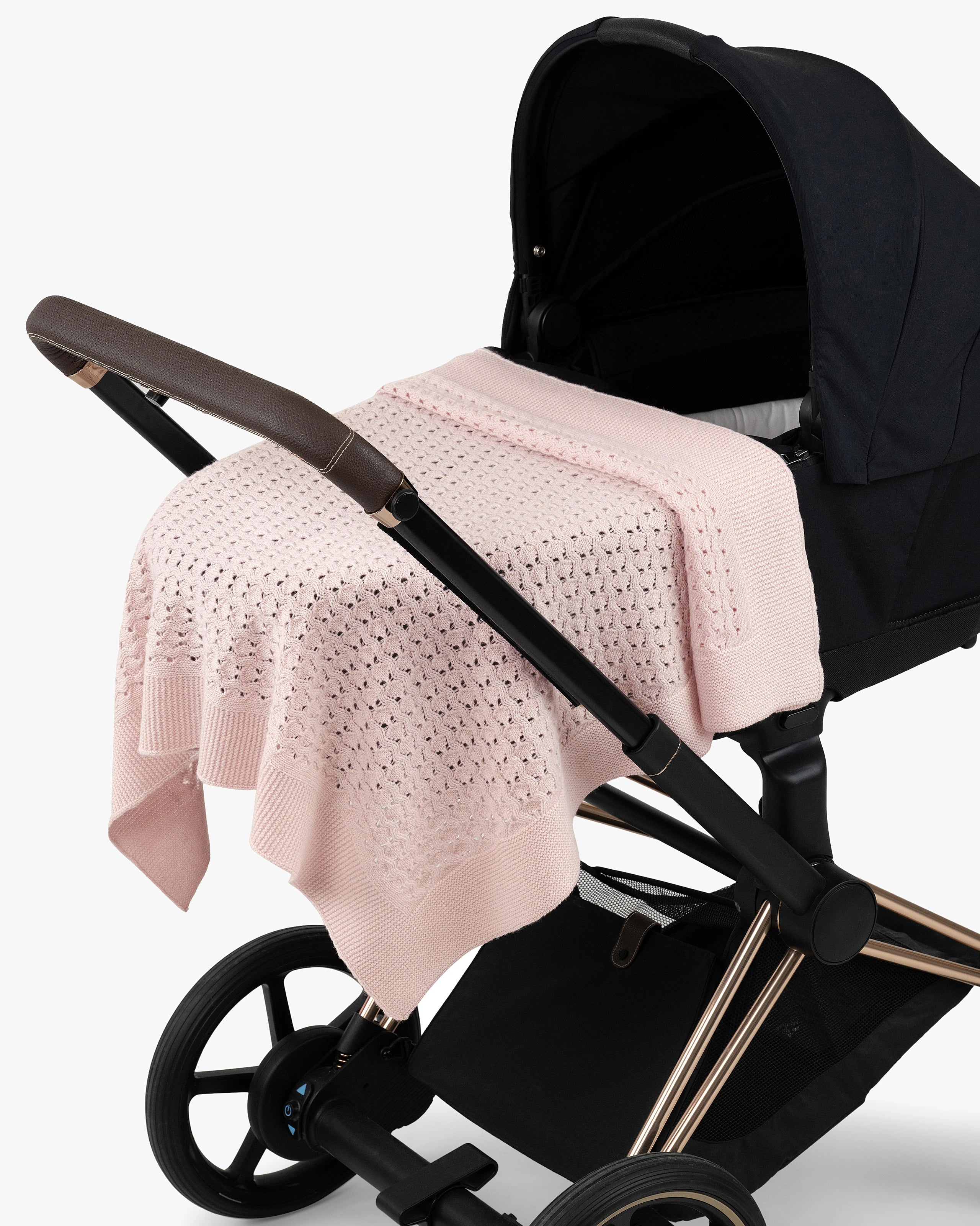 Openwork Baby Blanket - Pink Cashmere