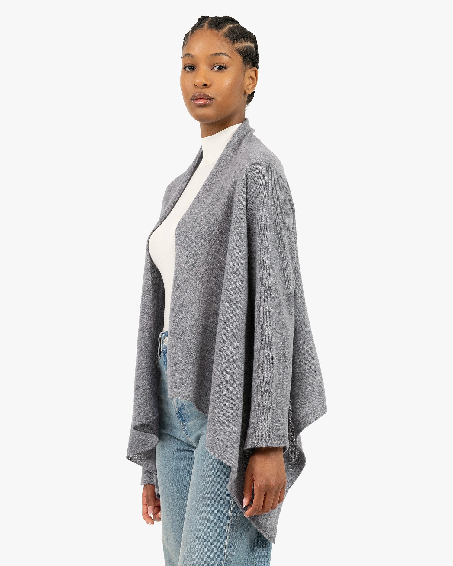Ostuni Cashmere Cardigan Wrap - Medium Grey | MaisonCashmere Ostuni Cashmere Cardigan Wrap - Medium Grey | MaisonCashmere