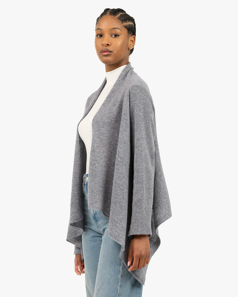 Ostuni Cardigan Wrap - Medium Grey Cashmere