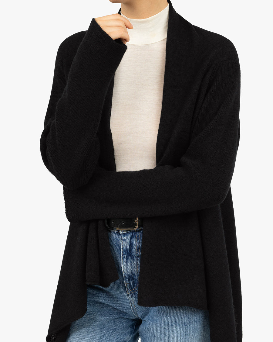Ostuni Cardigan Wrap - Black Cashmere