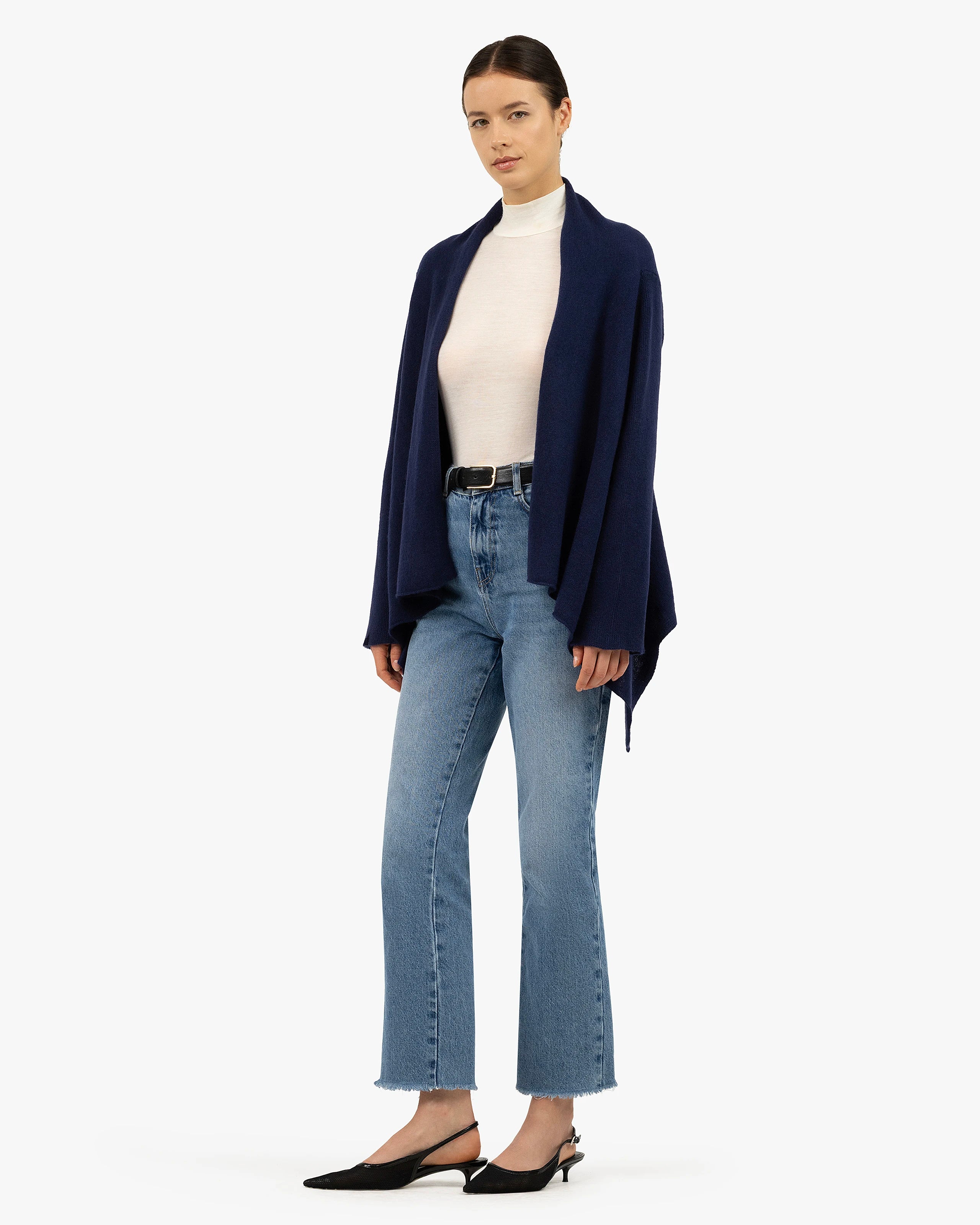 Ostuni Cardigan Wrap - Blue Cashmere