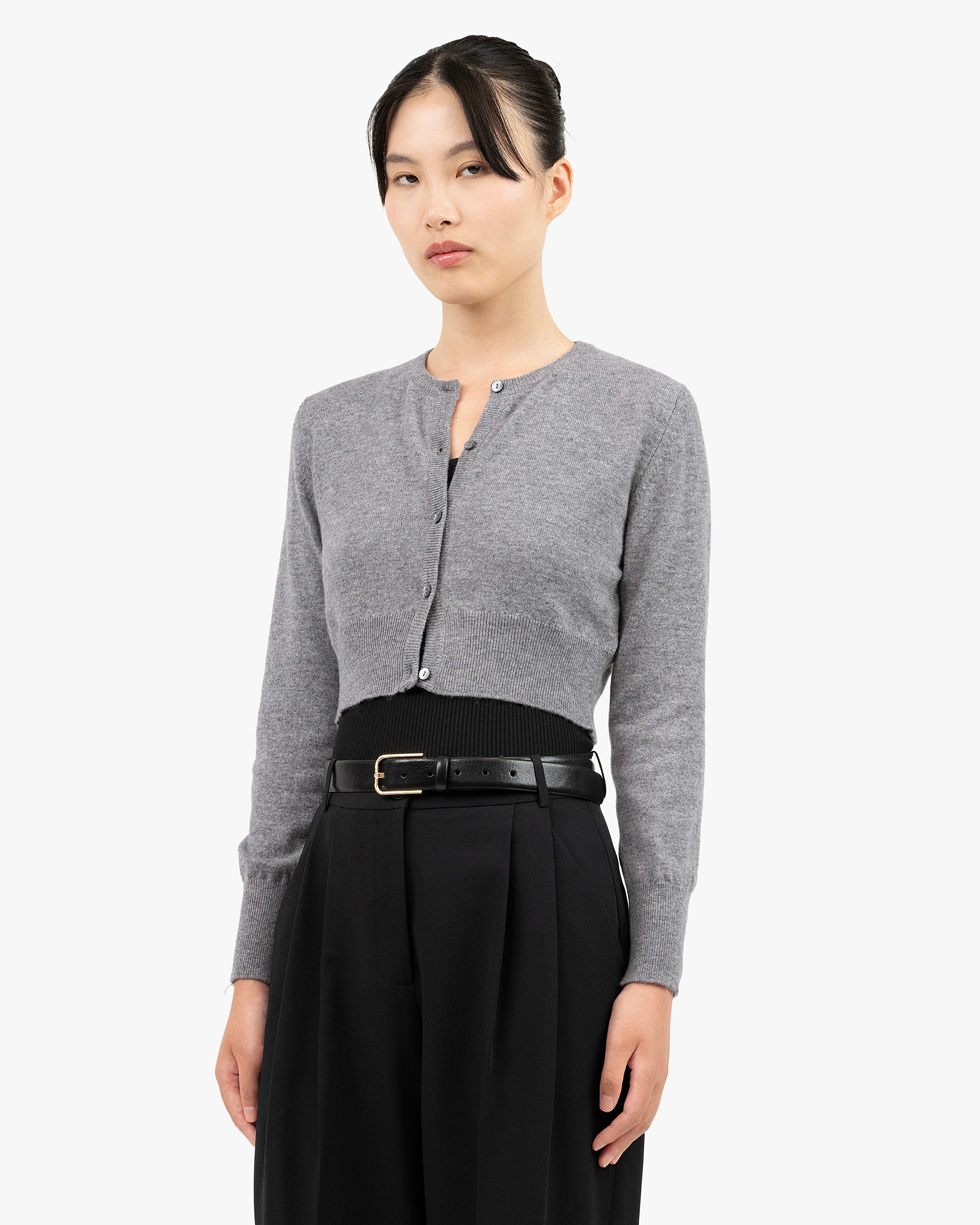 Ostuni Shrug Cardigan - Medium Grey Cashmere