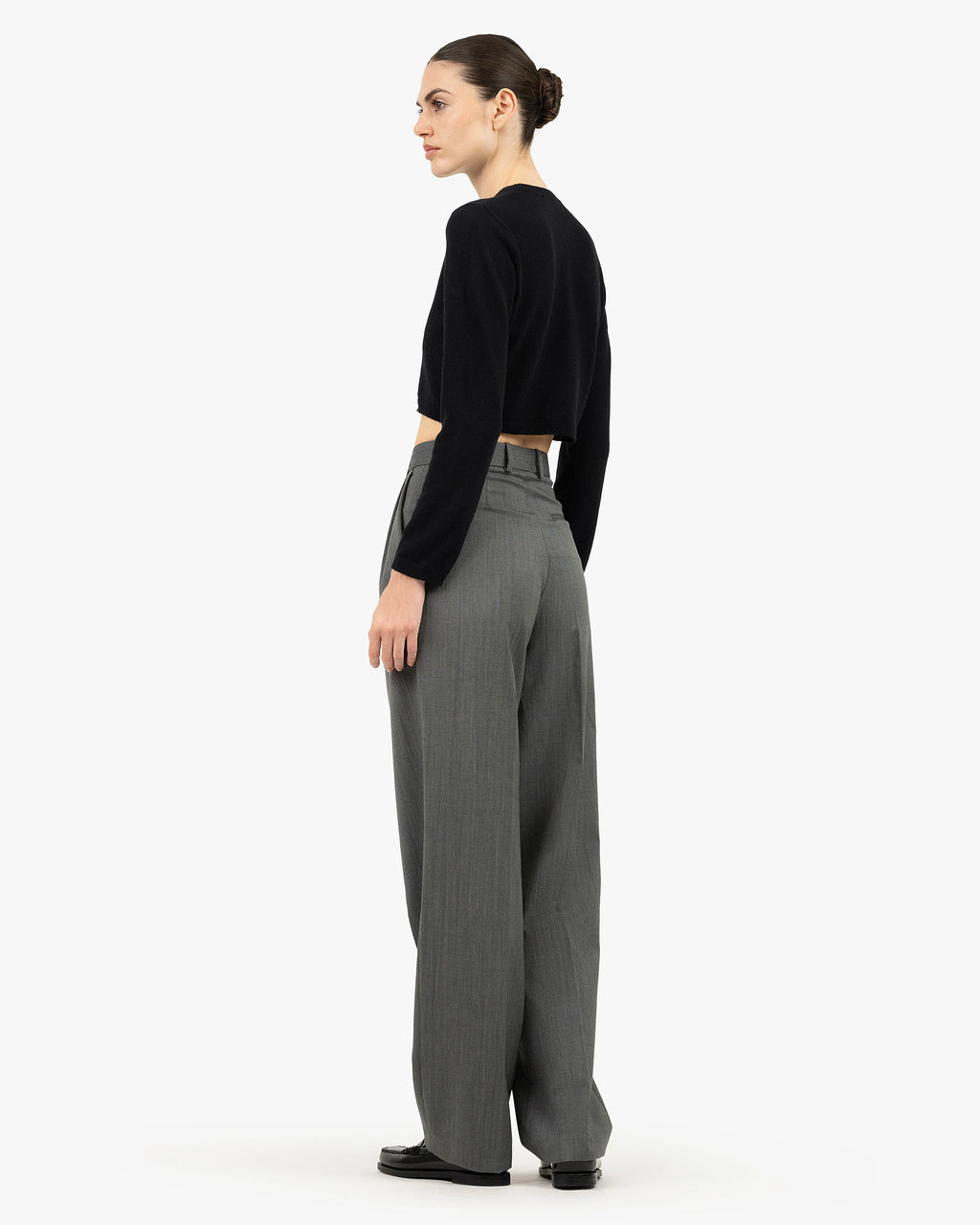 Ostuni Crop Sweater - Black Cashmere
