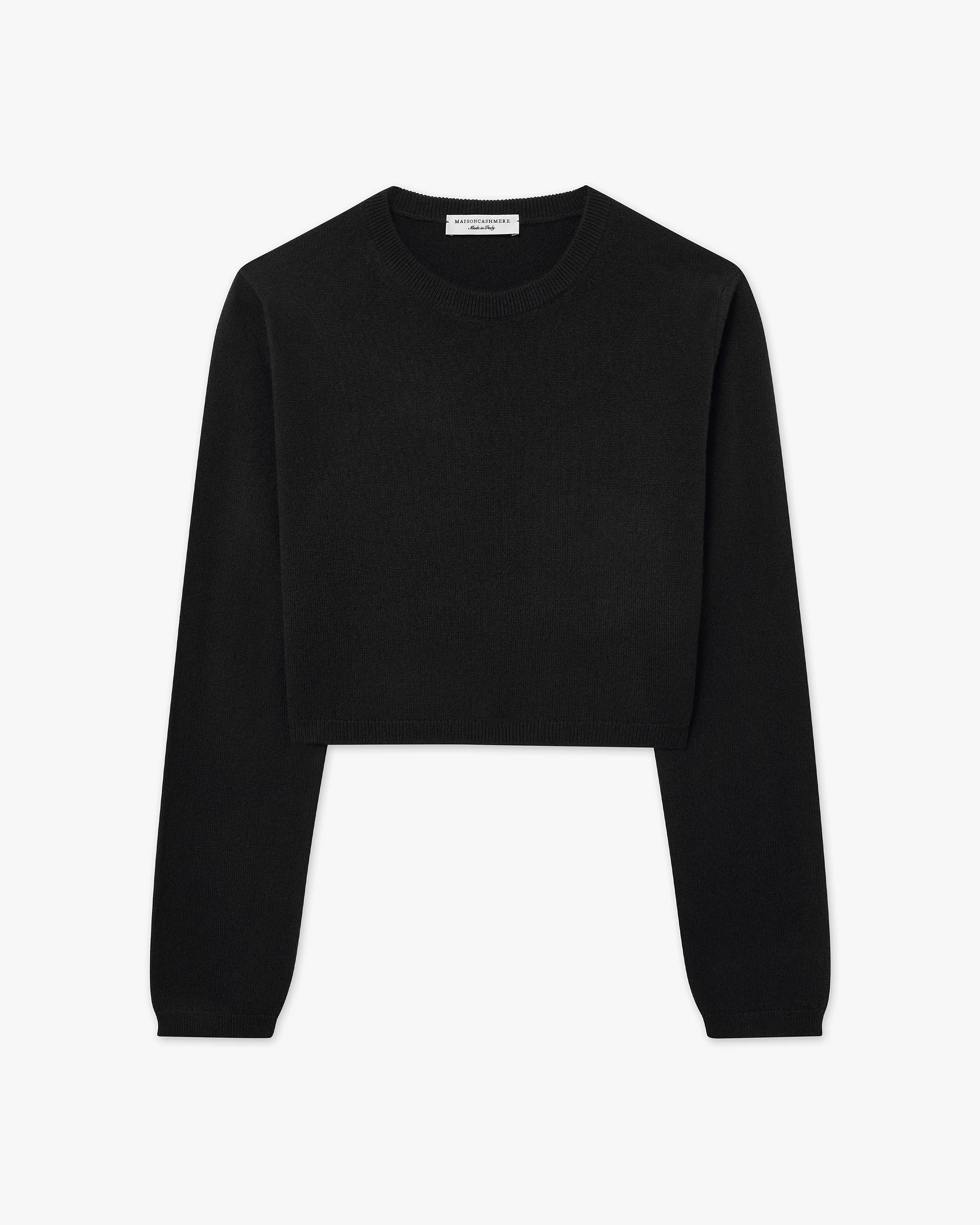 Ostuni Crop Sweater - Black Cashmere