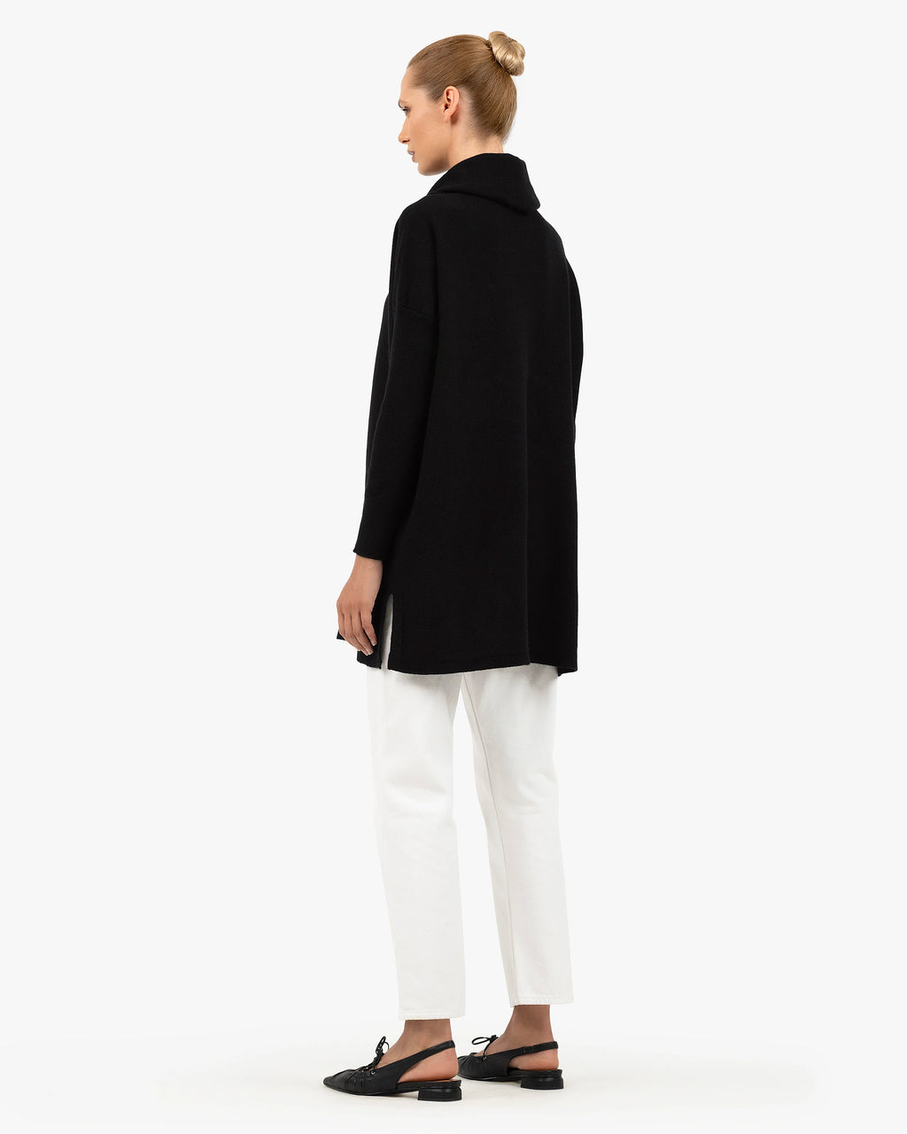 Palazzo Maxi Cowl Neck - Black Cashmere