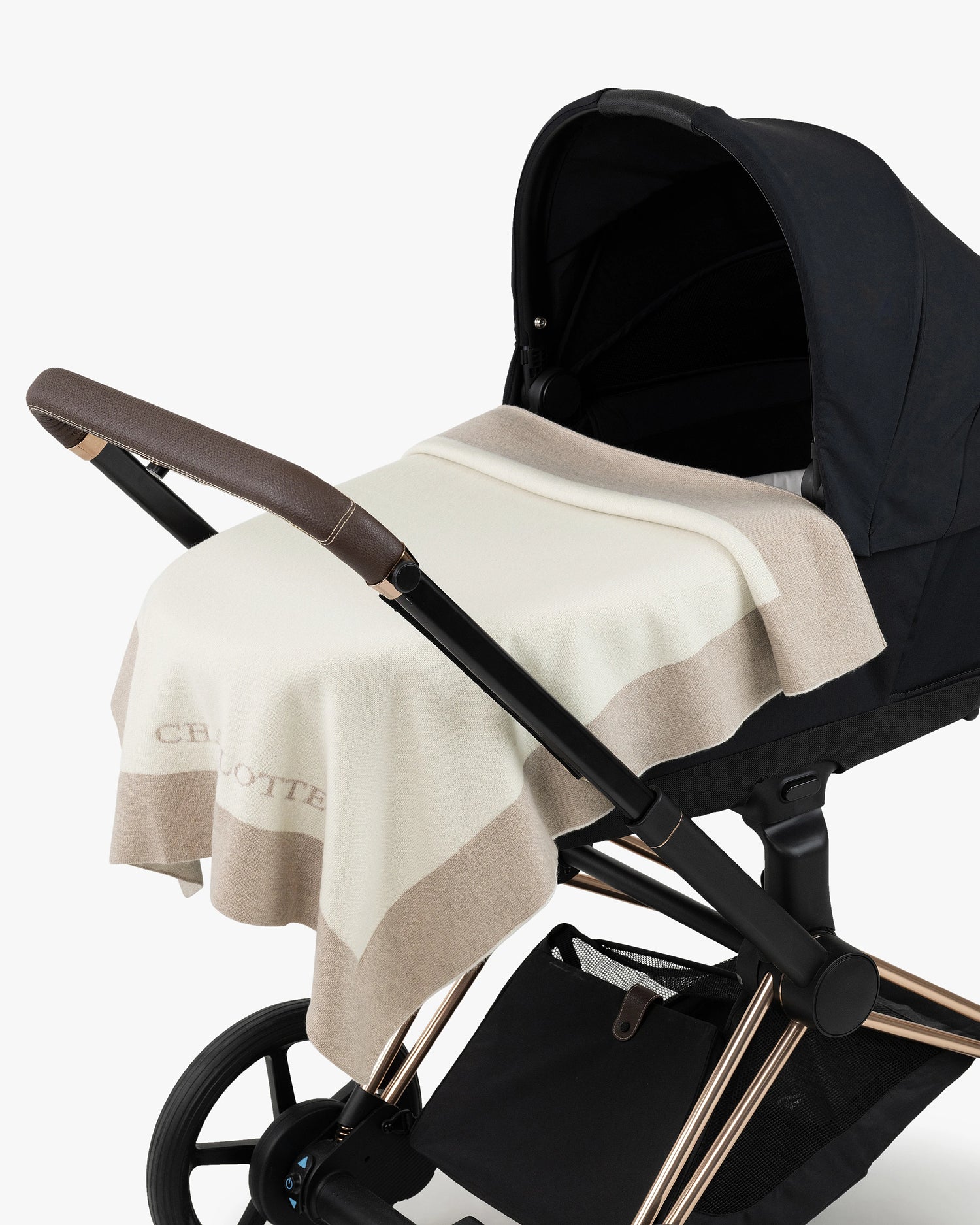 Personalized Cashmere Baby Blanket Beige MaisonCashmere