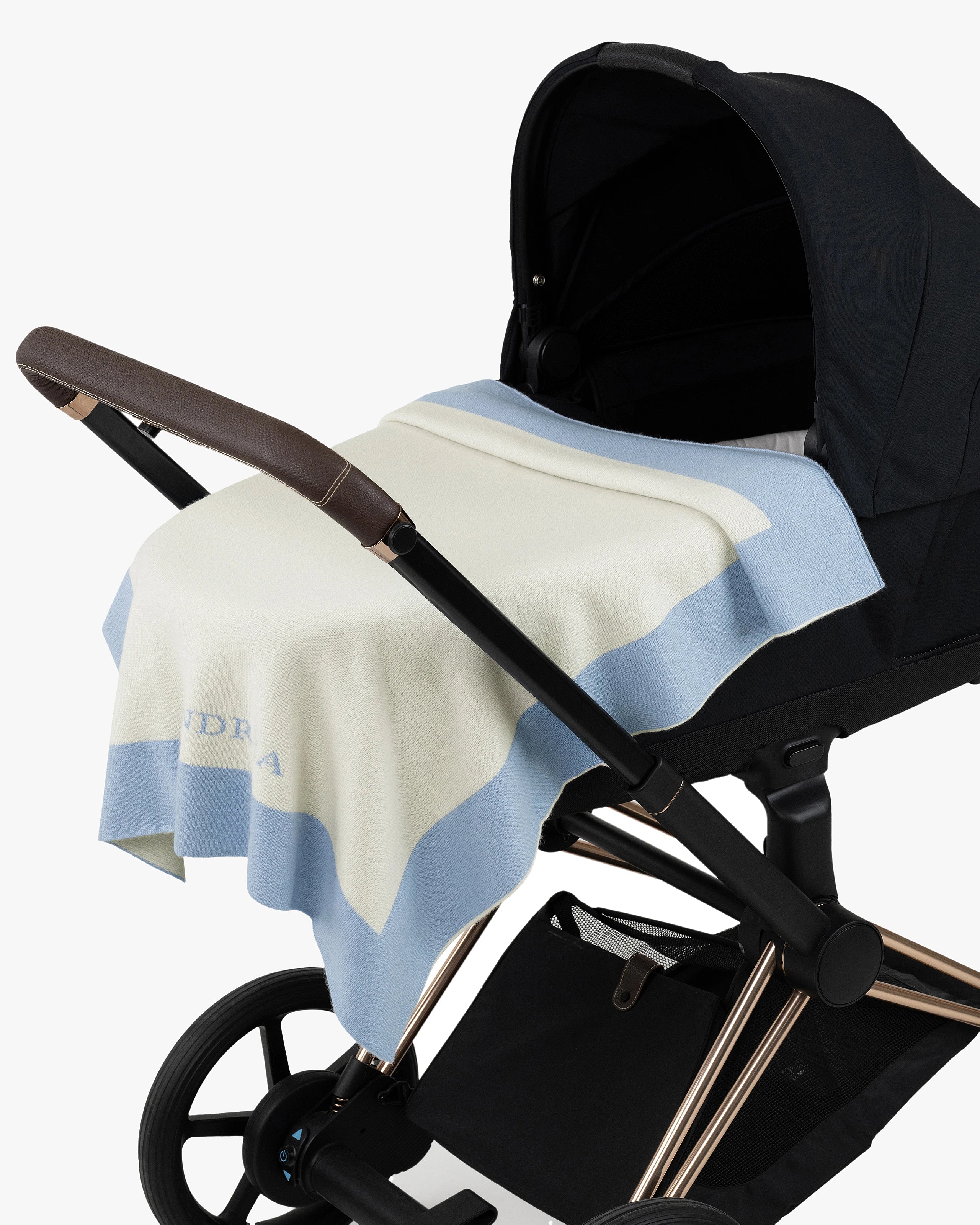 Personalized Baby Blanket - Light Blue Cashmere