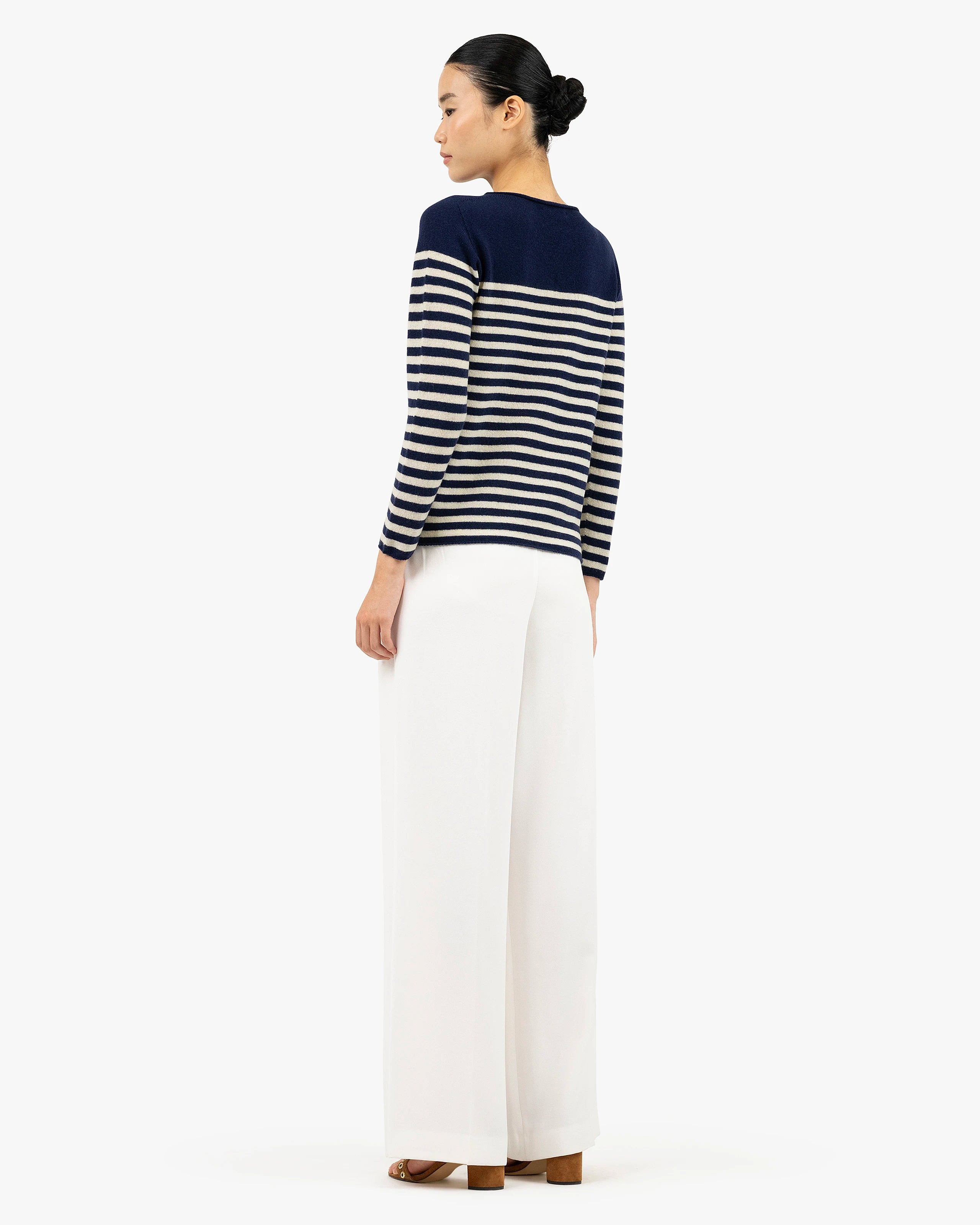 Piuma Boat Neck Sweater - Blue Cashmere