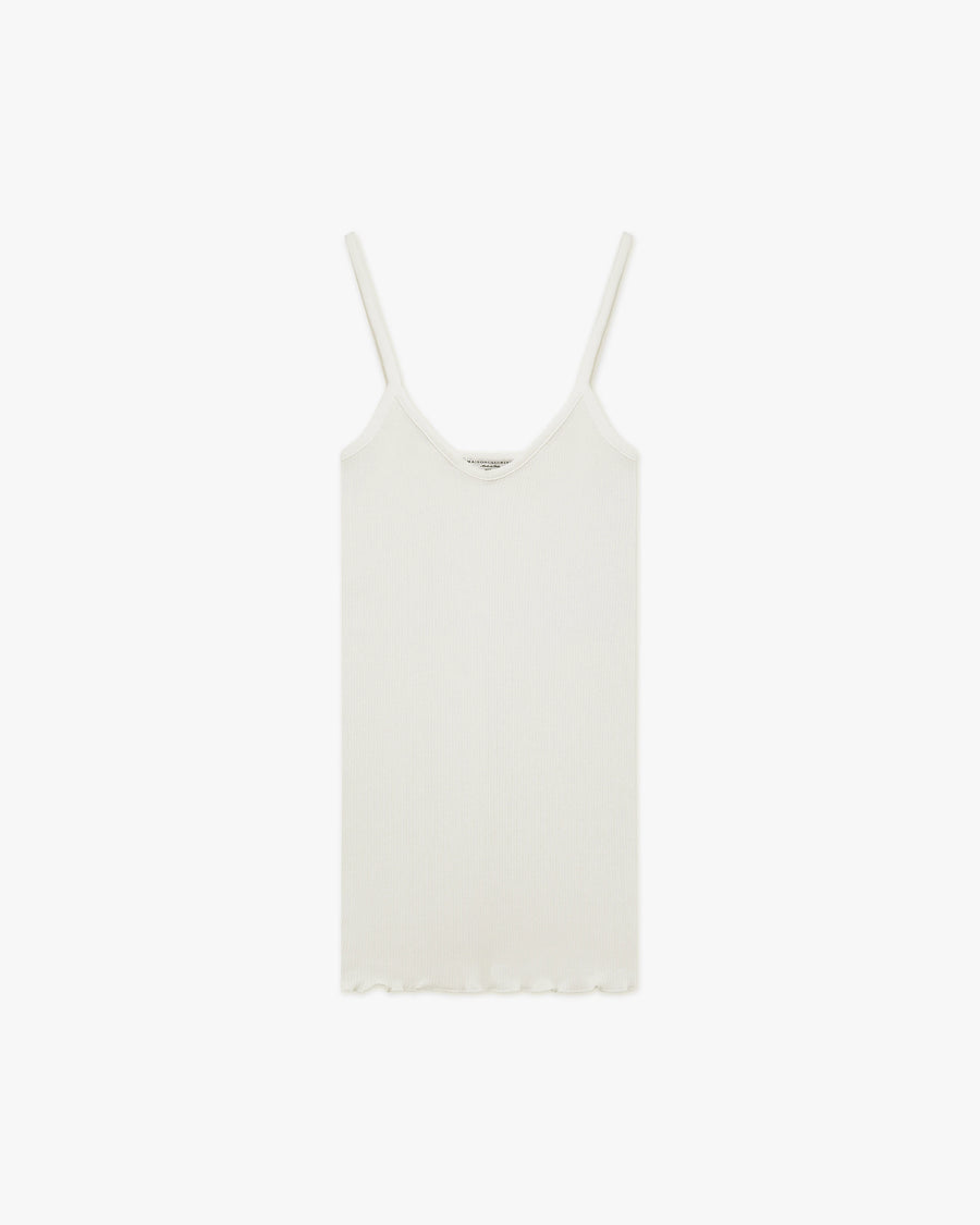 Pleated Top - White Cotone / Seta