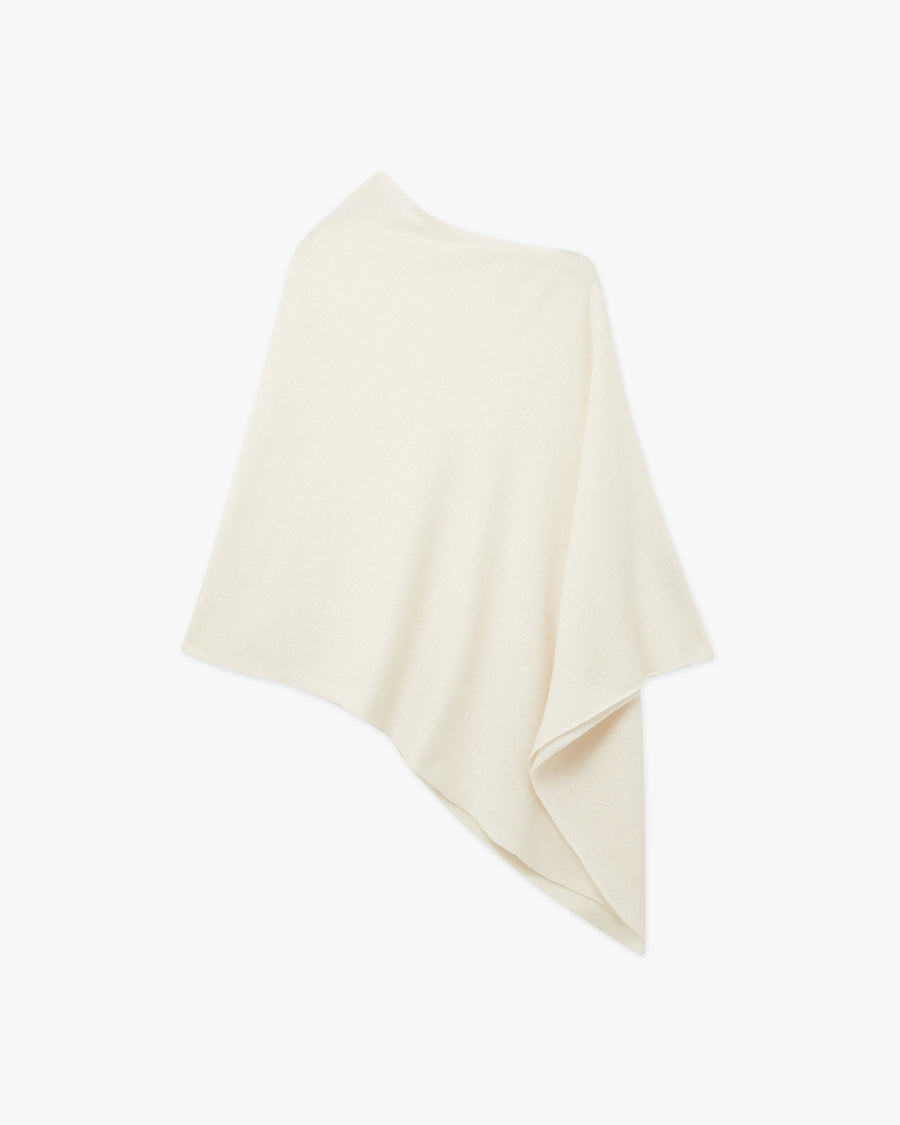 Essential Poncho - White Cashmere