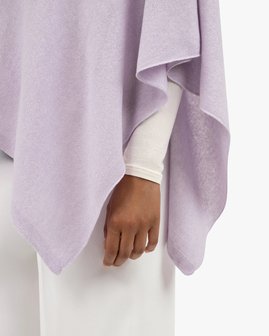 Essential Poncho - Lilac Cashmere