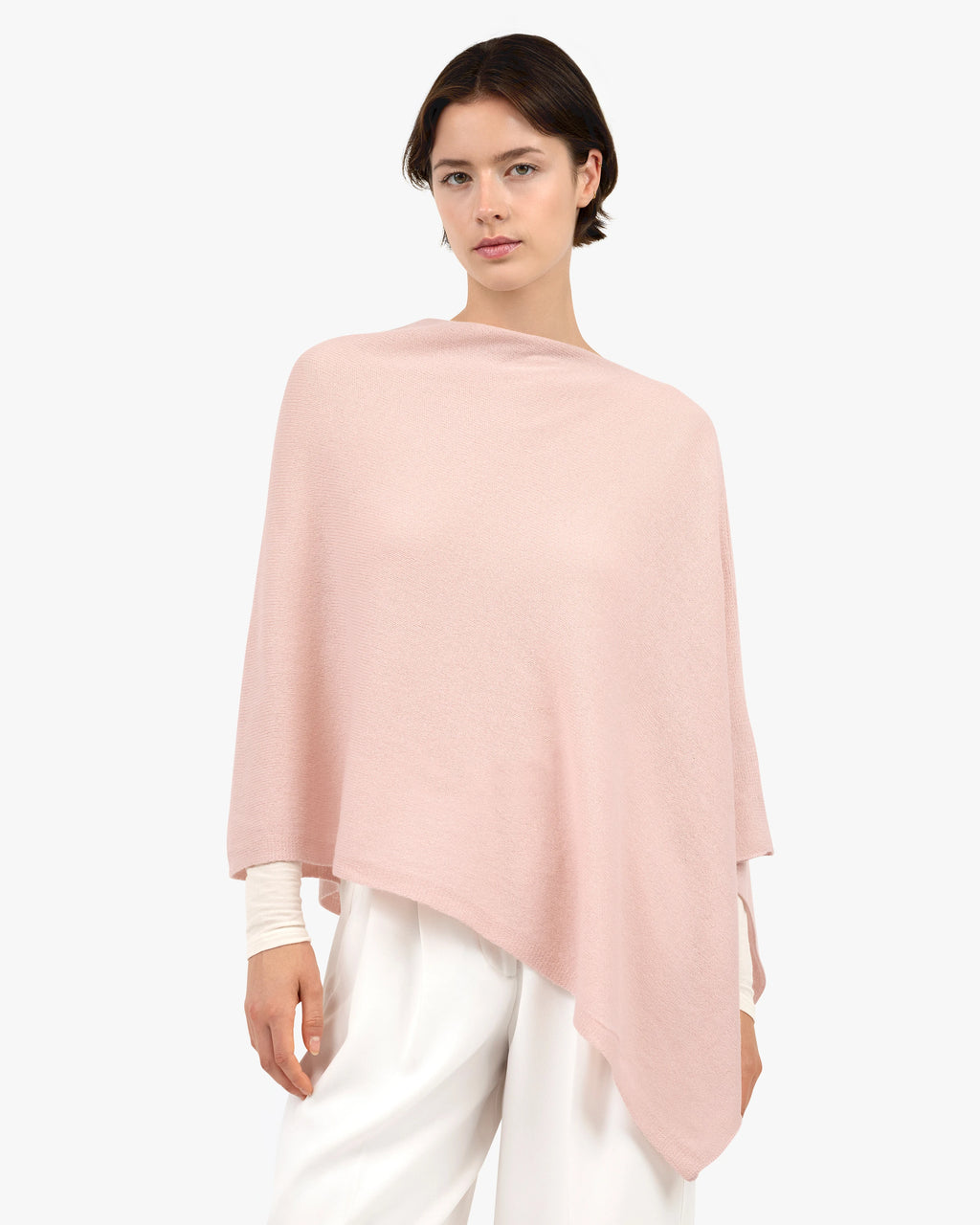 Essential Poncho - Rose Cashmere