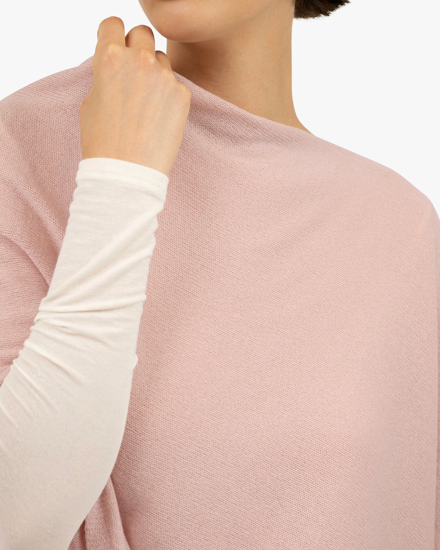 Essential Poncho - Rose Cashmere