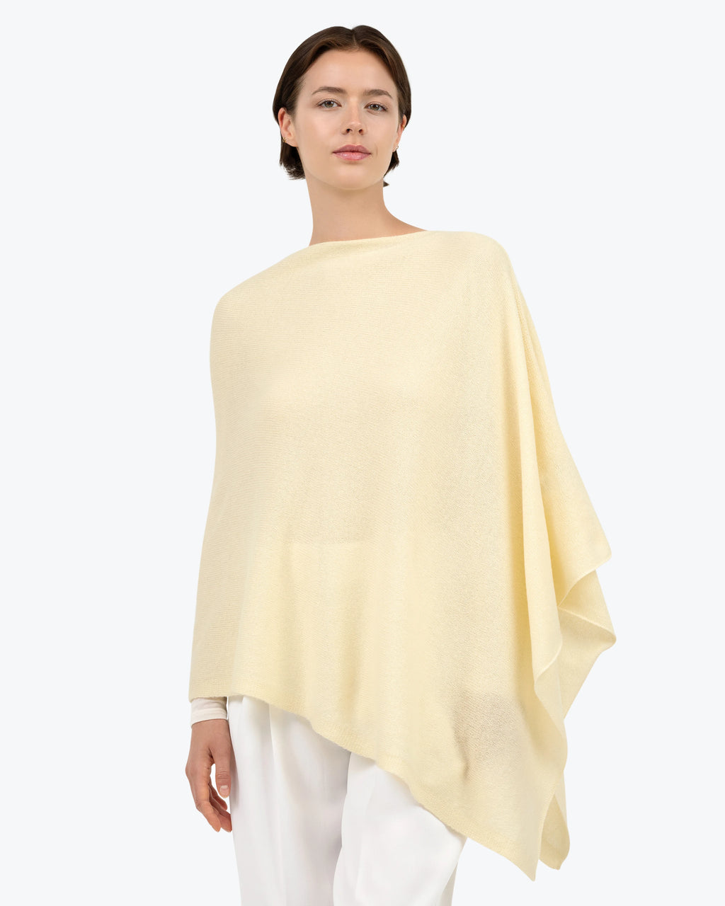 Essential Poncho - Yellow Cashmere